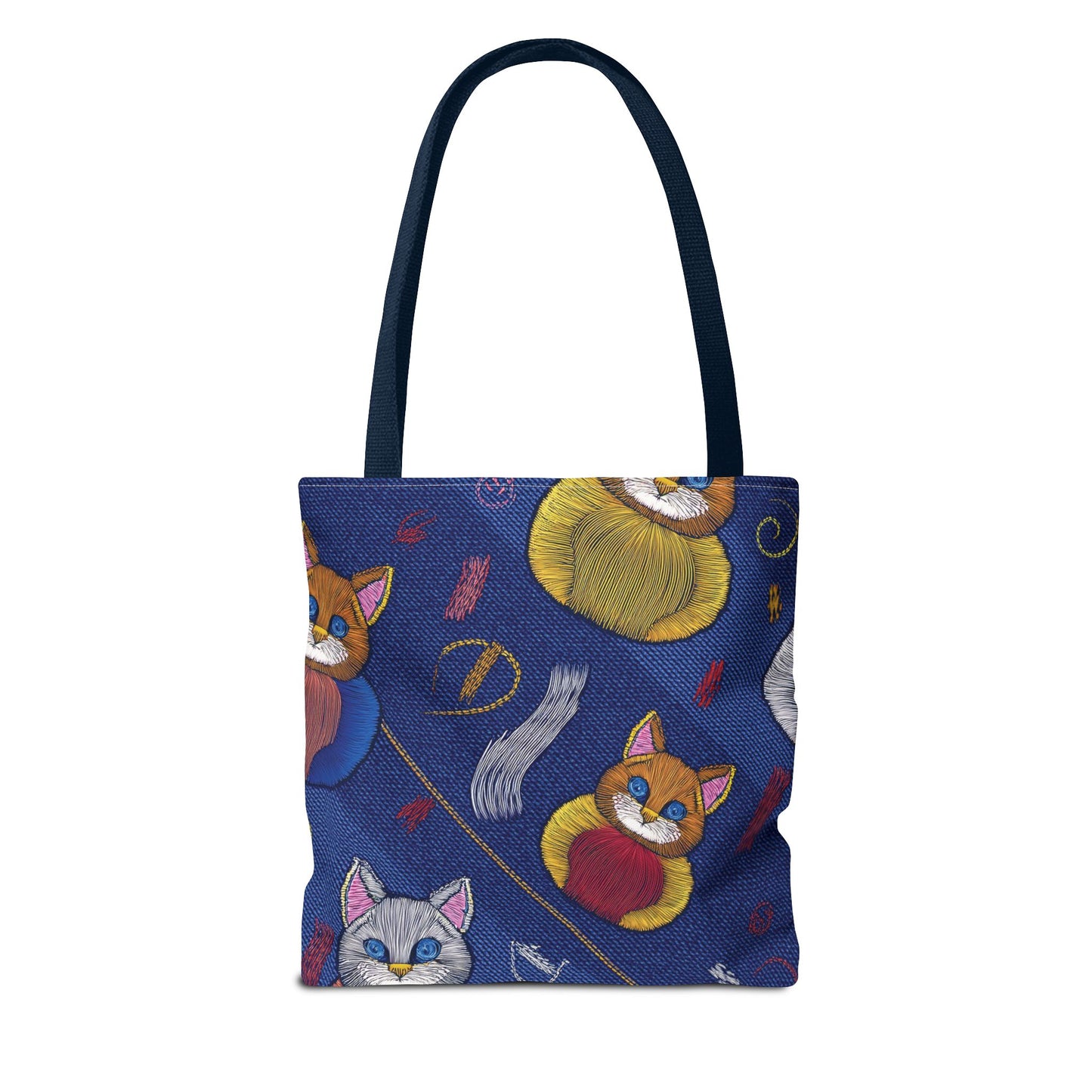 Denim Fabric Imitation Print Unisex Canvas Bag Poly Spun 3 Sizes Tote Bag 190-7
