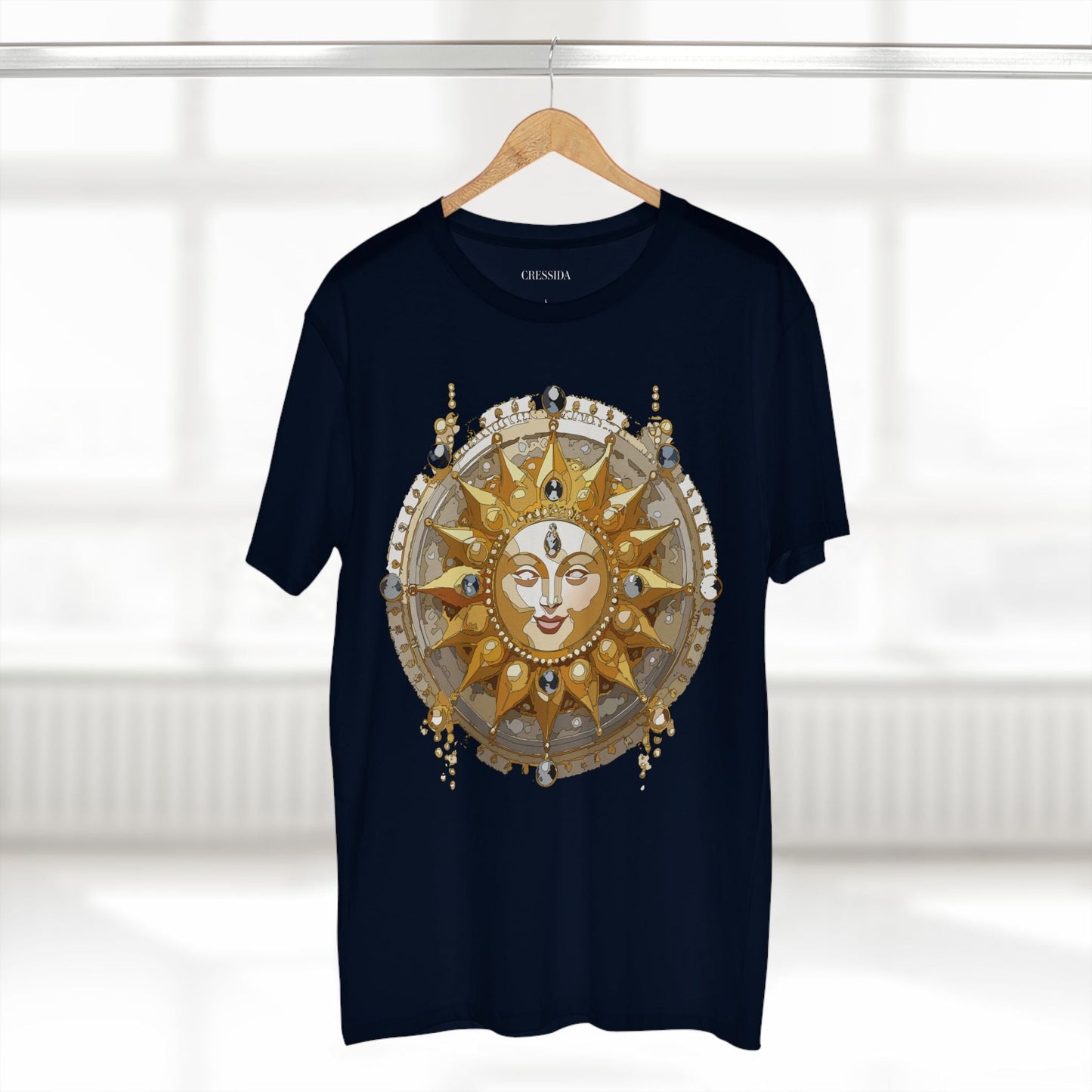 Gold Sun Graphic Unisex 100 Cotton T-Shirt with Golden Art Design 9