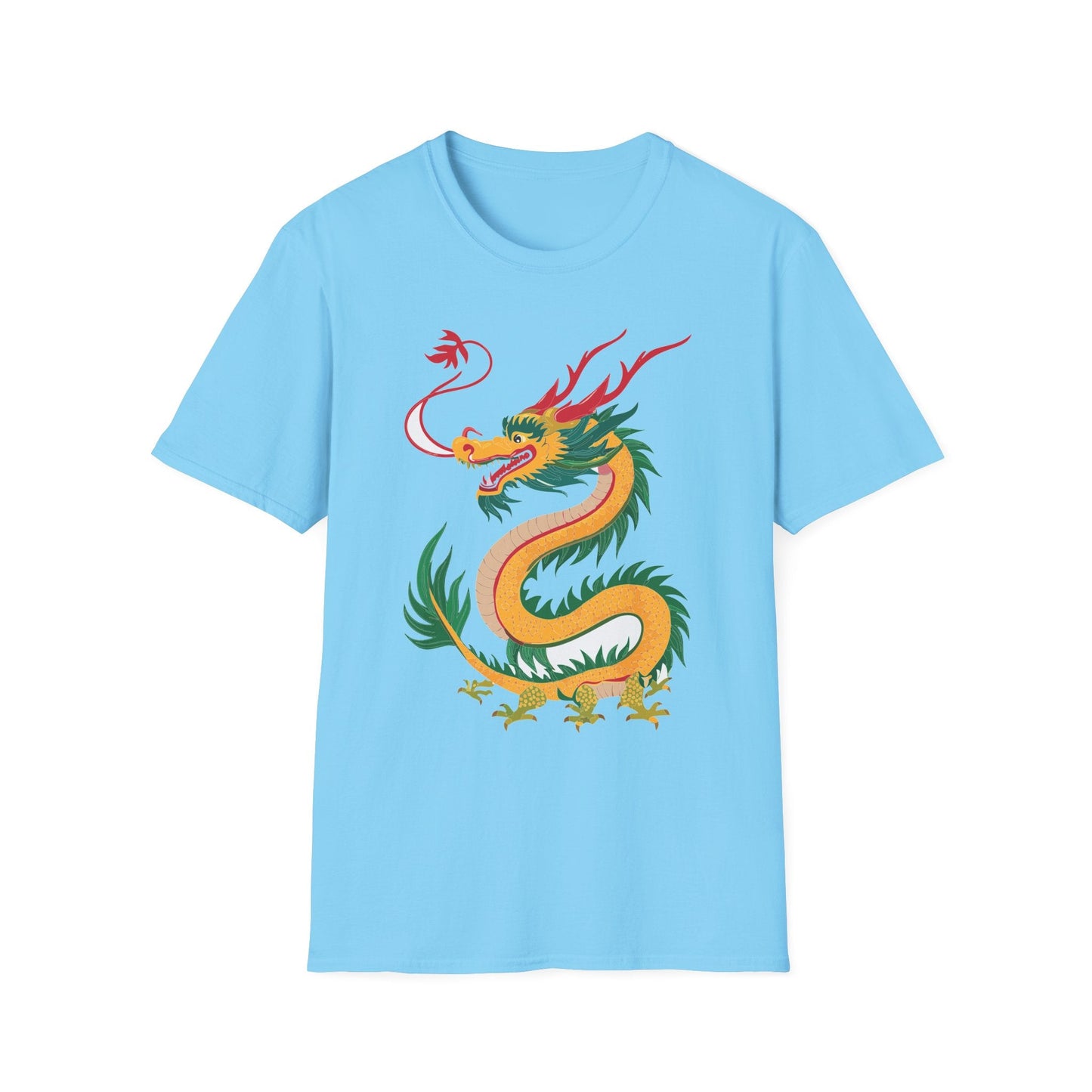 Dragon Graphic Unisex Cotton Softstyle Art Design Tee With Animals 7