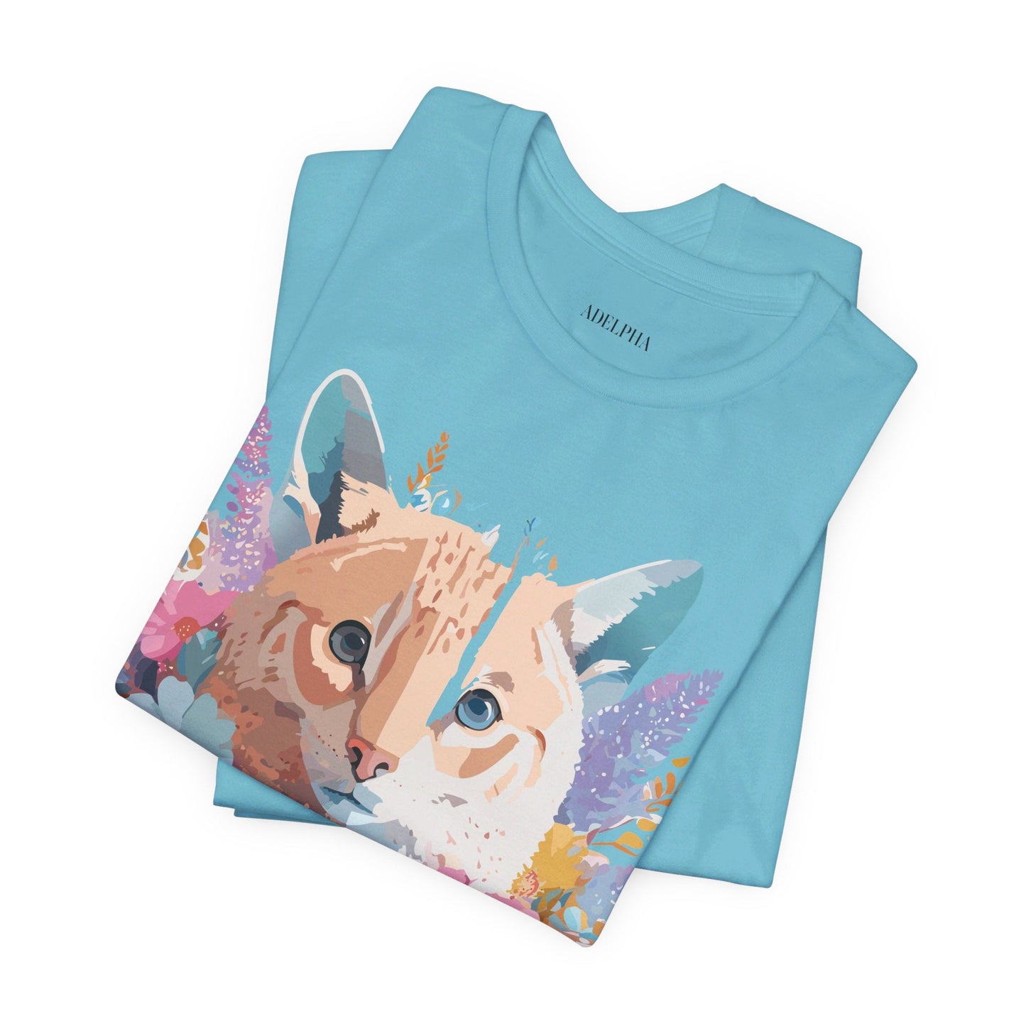 Cat Graphic Tee Unisex Short Sleeve With Adelpha Artwork Vintage Inspired