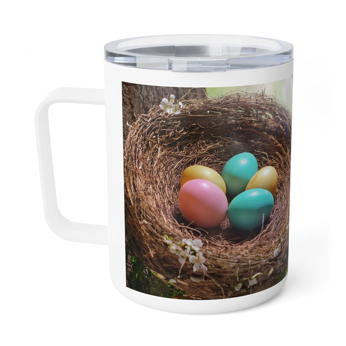 9 Art Design Insulated Coffee Mug Clear Lid 10oz Insulated Coffee Mug 10oz