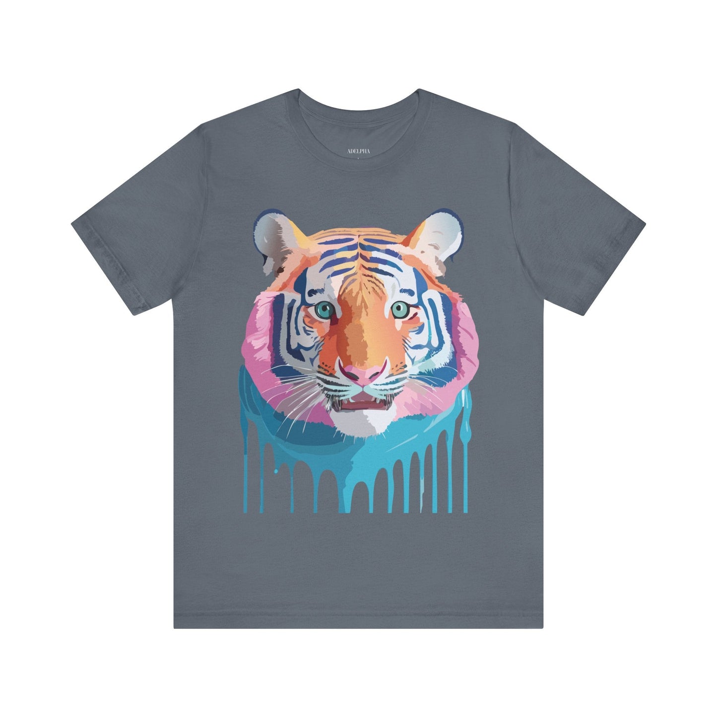Tiger Graphic Unisex 100 Cotton Vintage Art with Animal Tee 17
