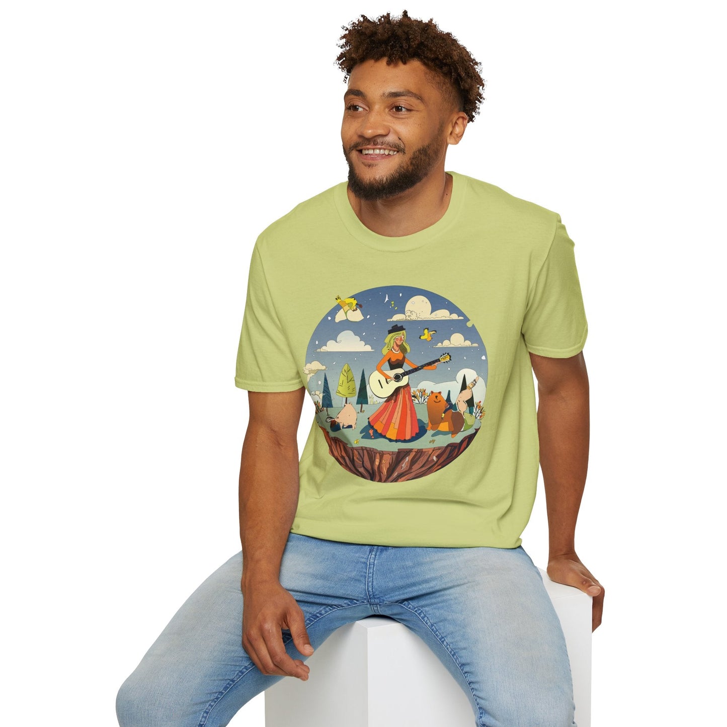 Womens Graphic T Shirt Art Design Tee Unisex SoftStyle Gildan 64000 100 Percent Cotton