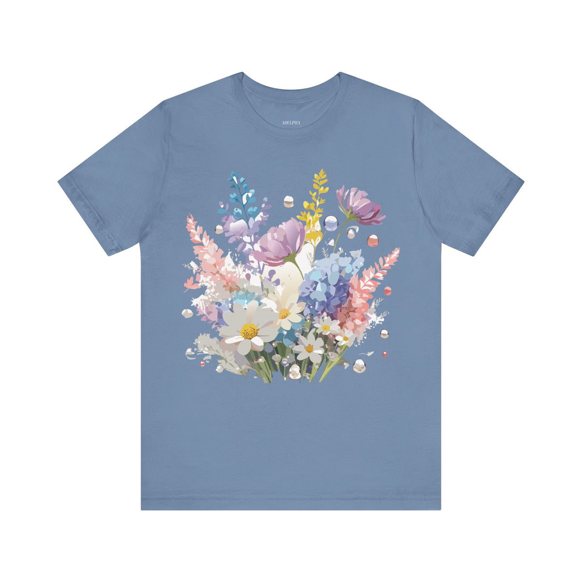Floral Graphic Tee Shirt - Bella+Canvas Unisex 100 Cotton 14