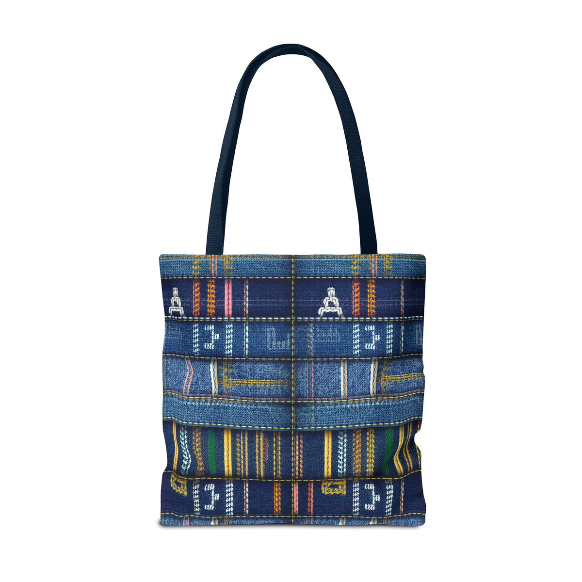 Denim Fabric Imitation Print Unisex Canvas Bag Poly Spun 3 Sizes Tote Bag 187