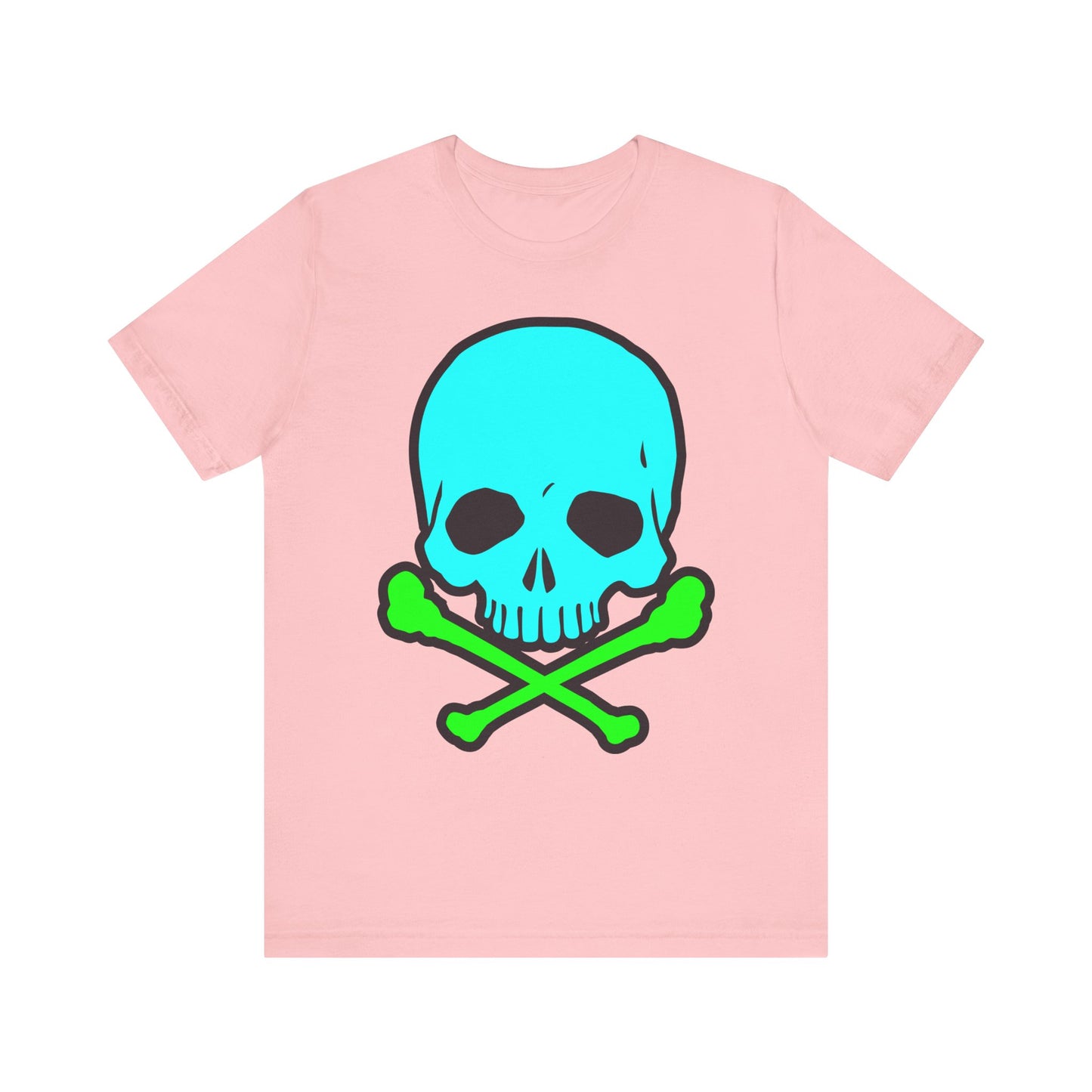 Blue Skull Graphic Design Tee, Skull Shirt, Vintage Tees, Art Design T-Shirt, Vintage Graphic Tee, Art Shirts with Skulls