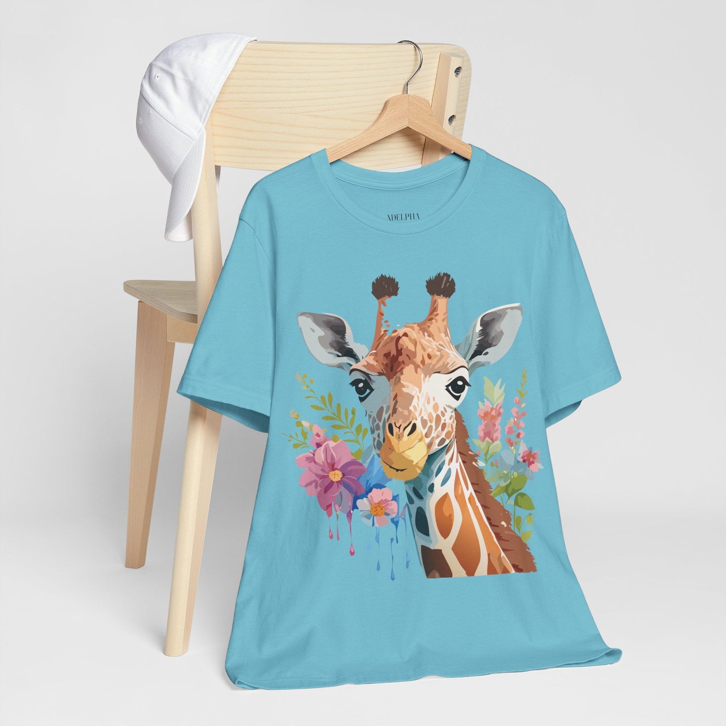 Giraffe Graphic Unisex 100 Cotton Vintage Animal Art T-Shirt 3