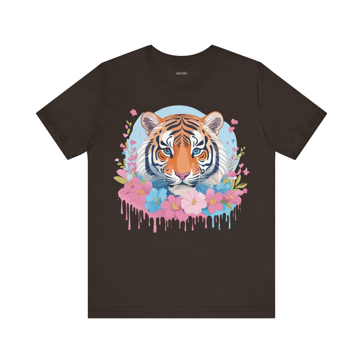 Tiger Graphic Unisex Cotton Bella+Canvas Tee with Art Animal Design e71