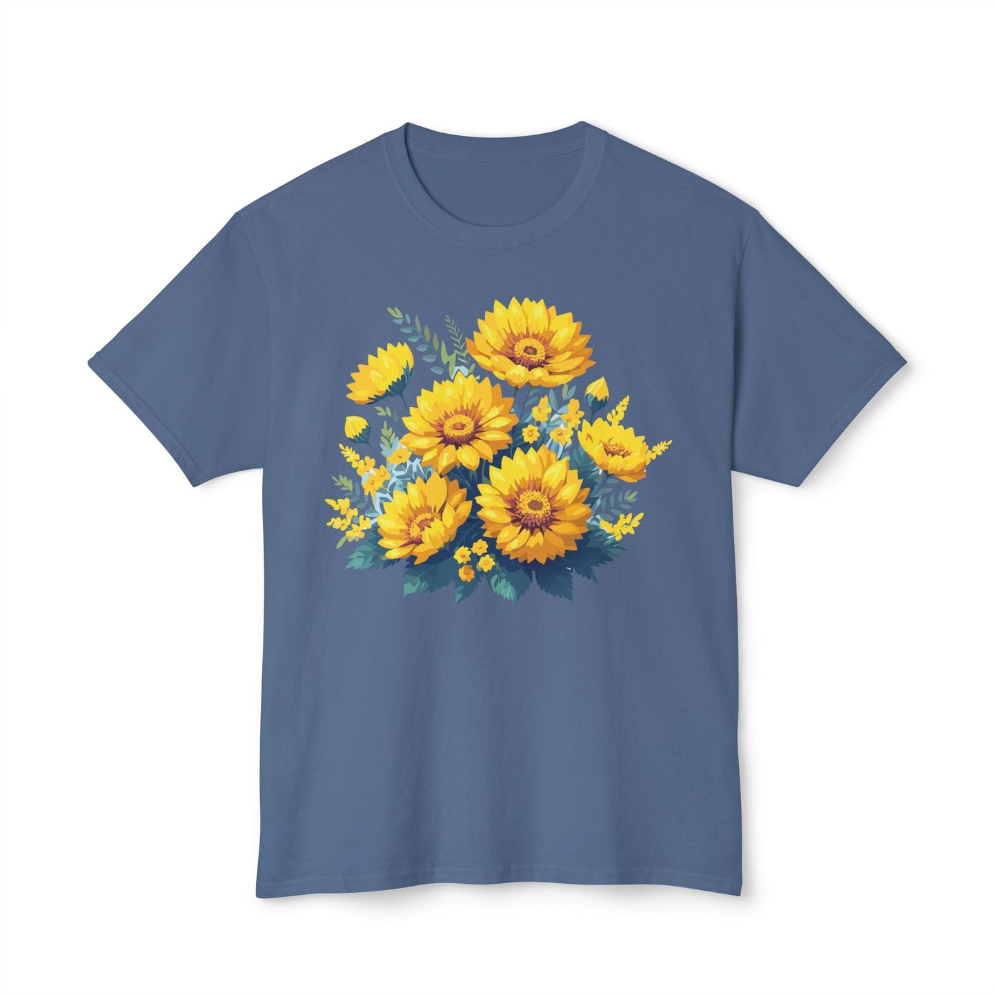 Floral T Shirt Vintage Flowers Unisex Art Print Tee 100 Percent Cotton Made In USA Floral Design