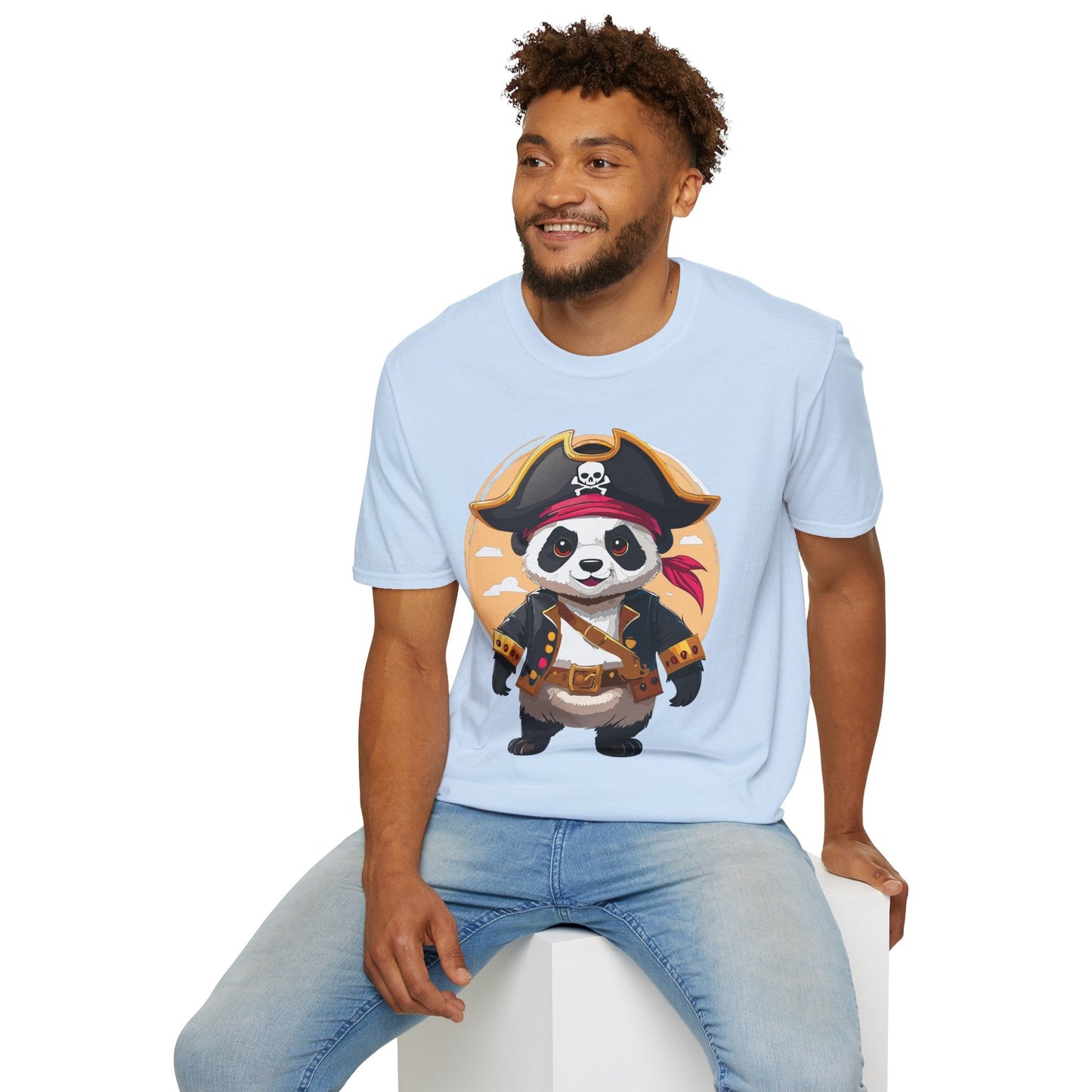 Panda Shirt Unisex T Shirt With Panda Animal Tee Animals Gildan Softstyle 64000 Cotton