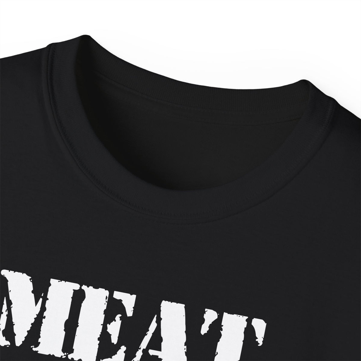 Meat Is Murder Tee | Bold Stencil Text Statement T-Shirt