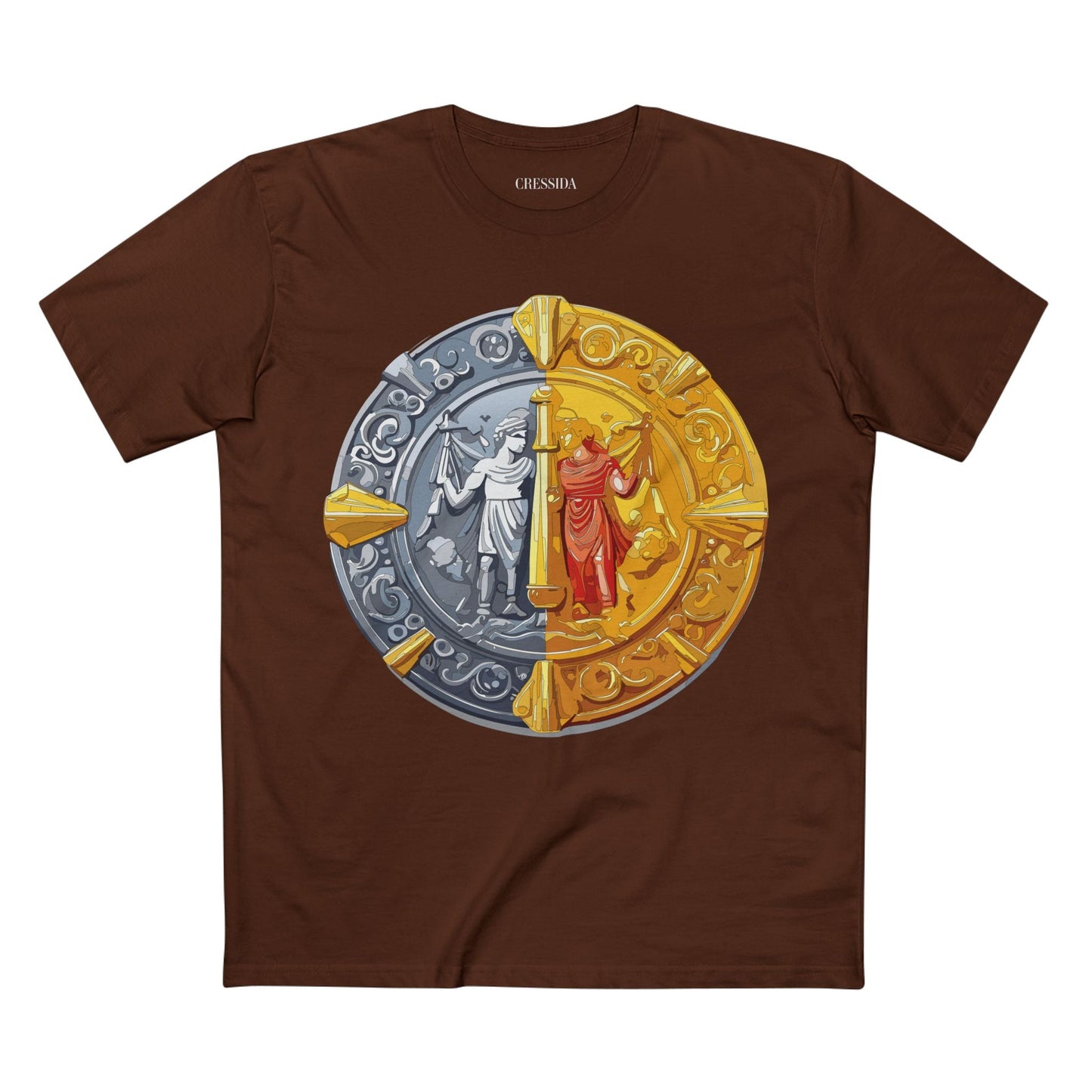 Antique Gold Coin Graphic Design T-Shirt Unisex 100 Cotton With Golden Print Artwork Tee 17