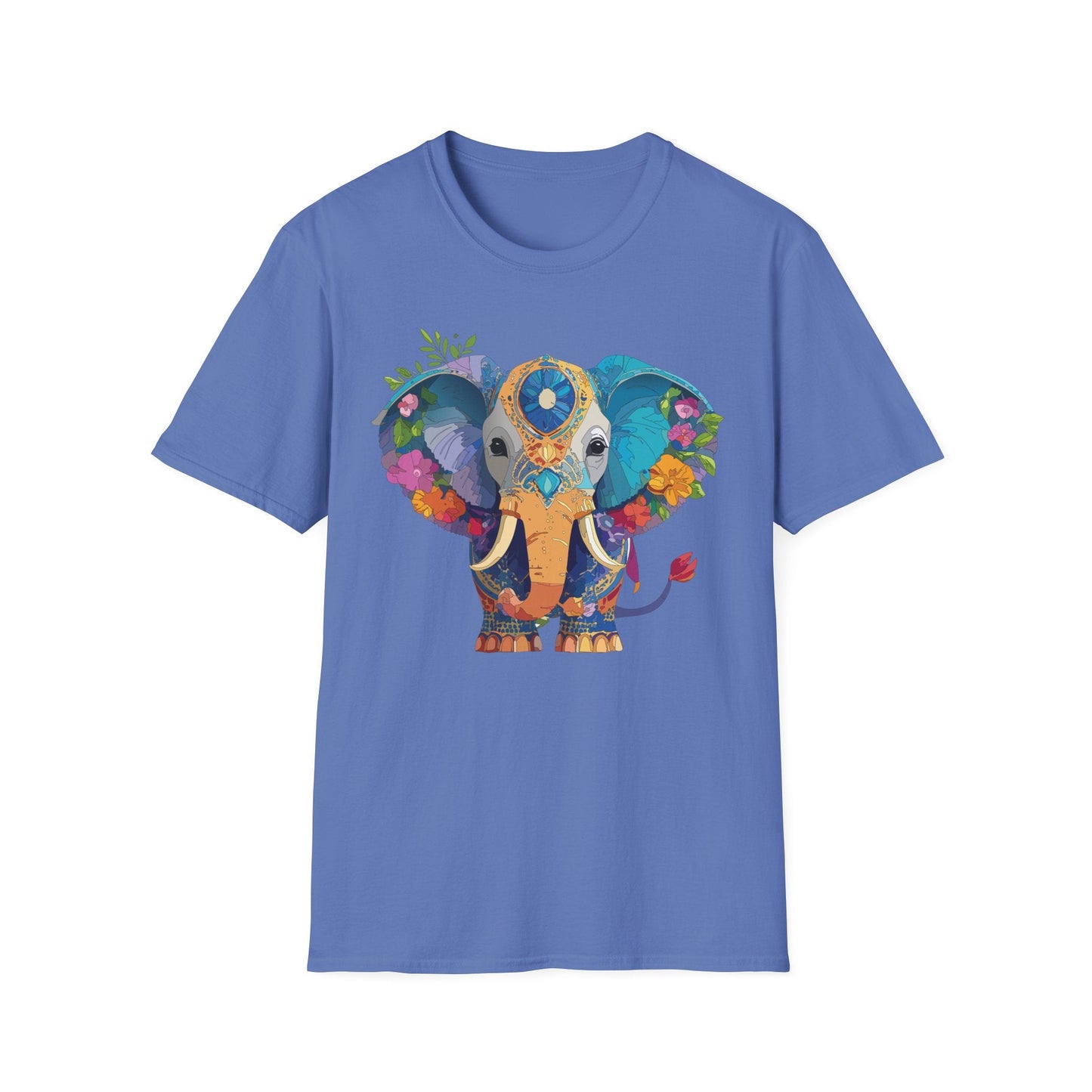 Elephant Graphic Shirt For Adults Unisex Softstyle Tee 100 Percent Cotton Gildan 64000
