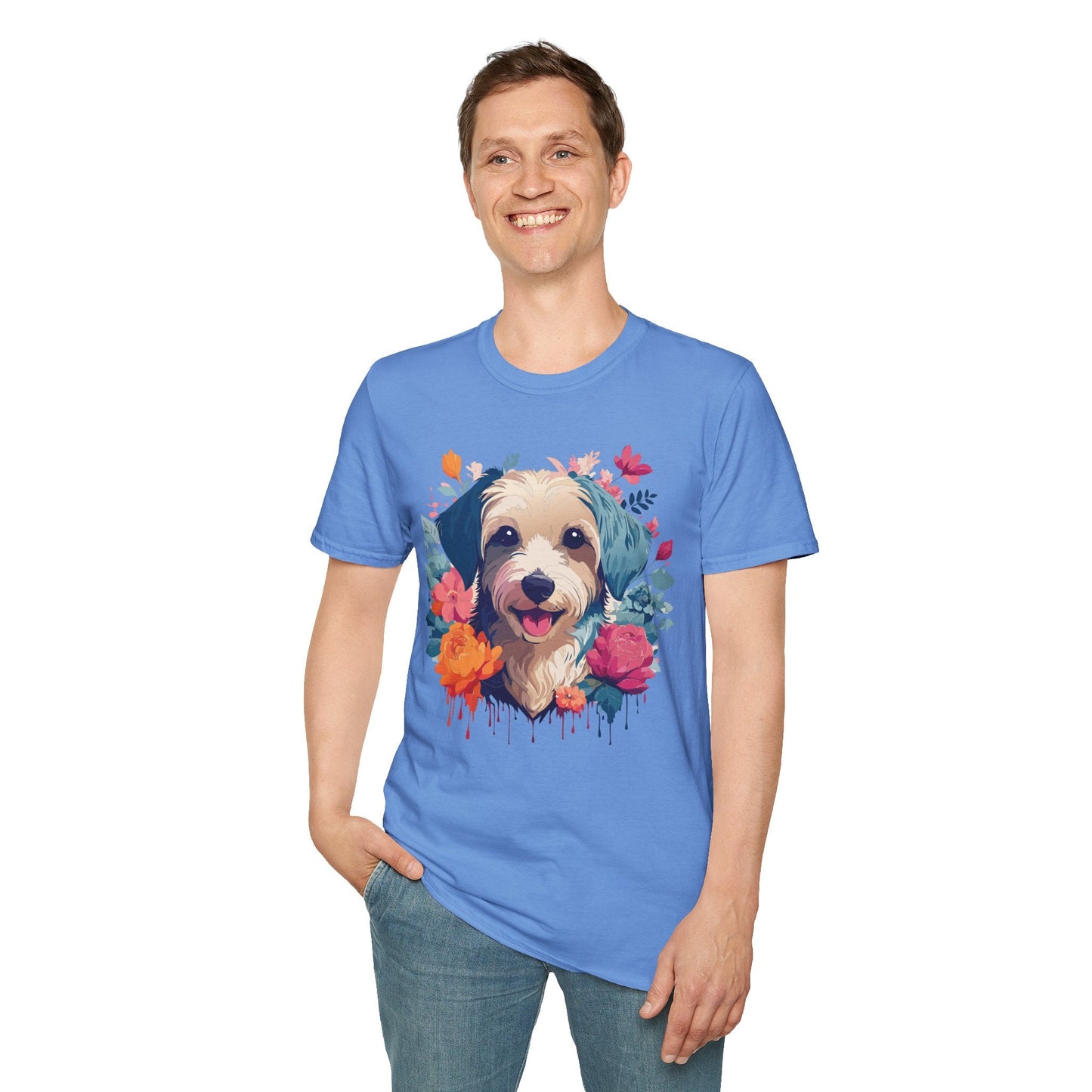 Dog Shirt Unisex Animal Tee Made From 100 Percent Ring Spun Cotton