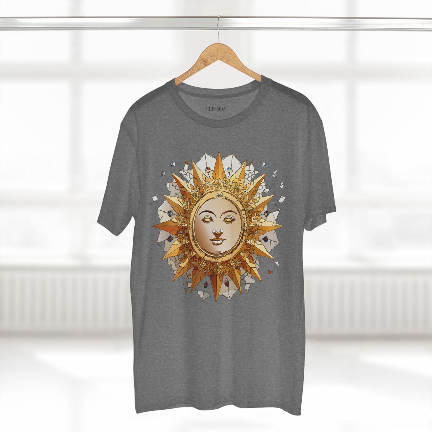 Gold Sun Graphic Unisex 100 Cotton T-Shirt with Golden Art Design 19