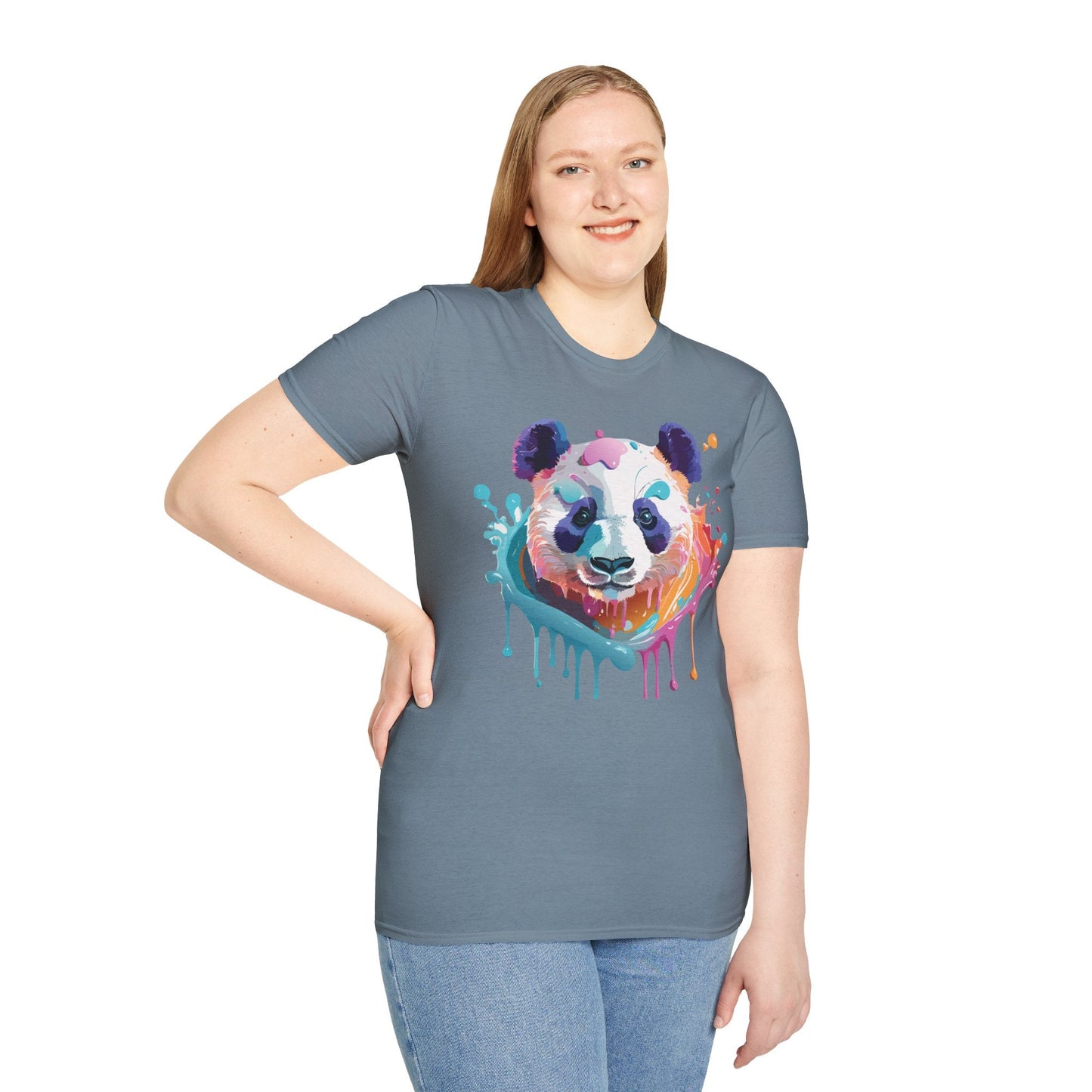 Panda Shirt T Shirt Softstyle 64000 Gildan 100 Percent Ring Spun Cotton Comfortable Animal Tee