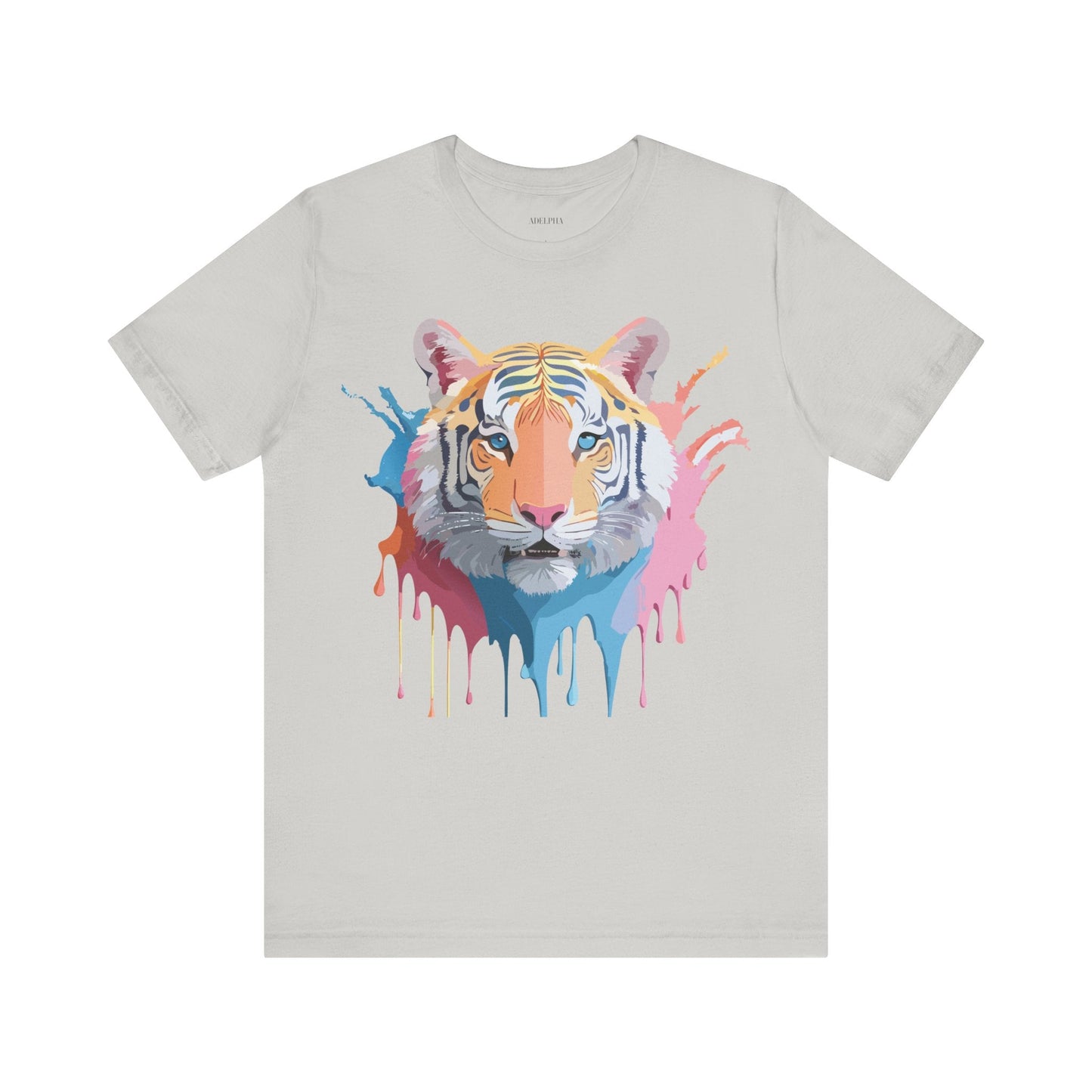 Tiger Graphic Tee Unisex Short Sleeve Shirt With Vintage Inspired Adelpha Artwork