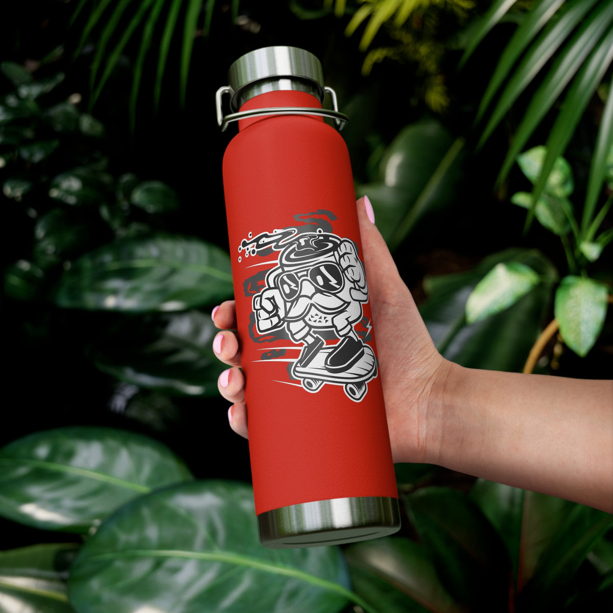 22oz Copper Insulated Water Bottle with Cartoon Design - CV101