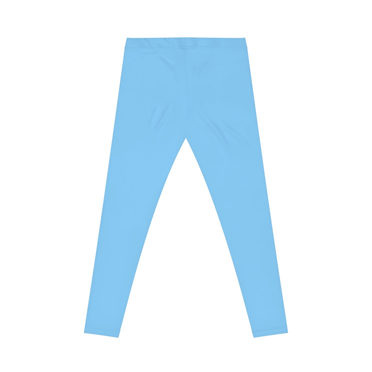 Sky Blue Color Women's Poly-Span Casual Leggings XS-2XL