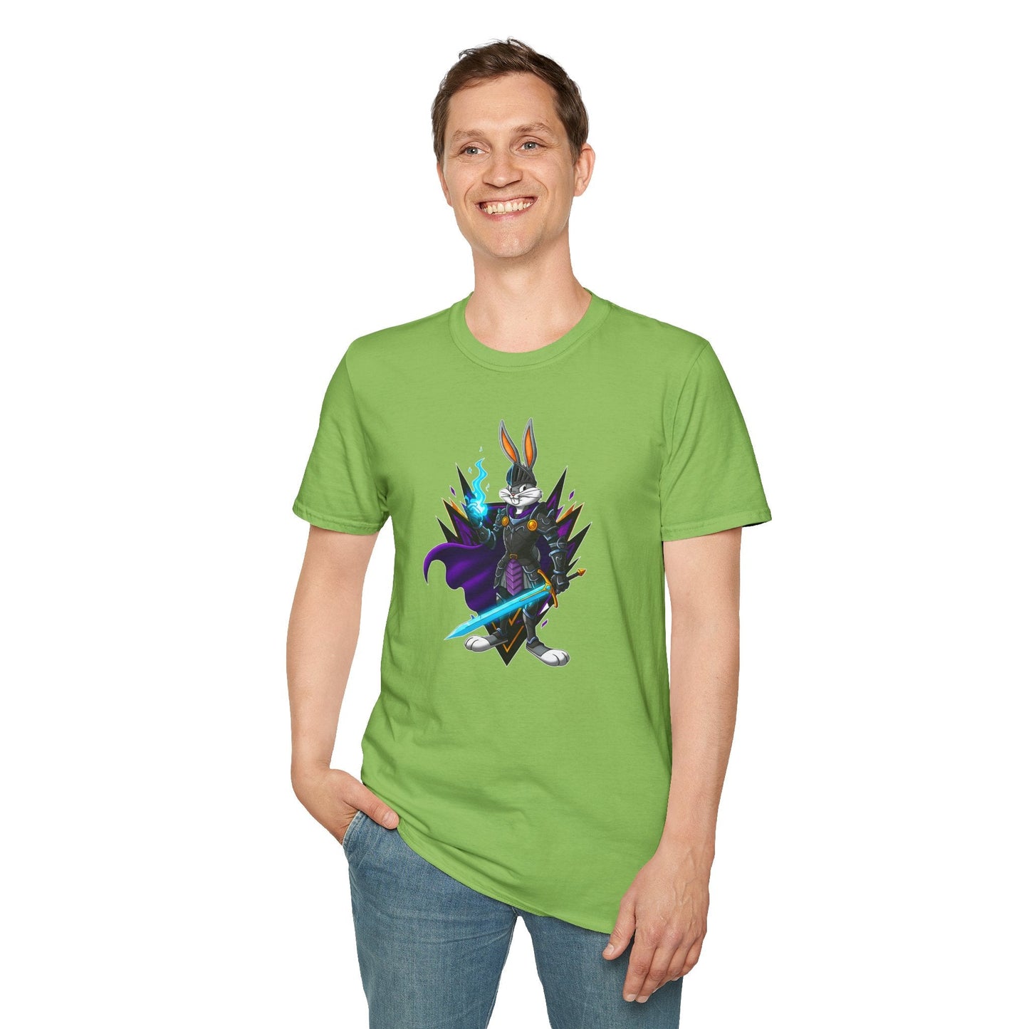 Cartoon Bunny Graphic Unisex Cotton Animal Animation Artwork Design Tee 39