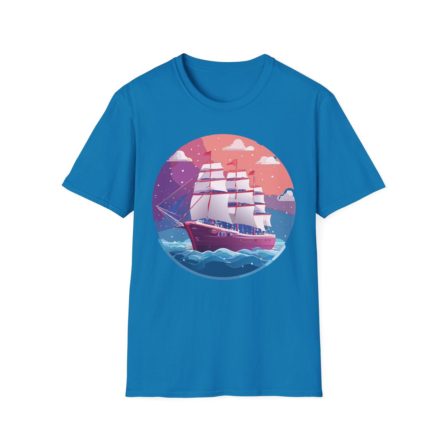 Unisex Gildan Softstyle 64000 T Shirt Ship Frigate Vessel Tee For Maritime Enthusiasts