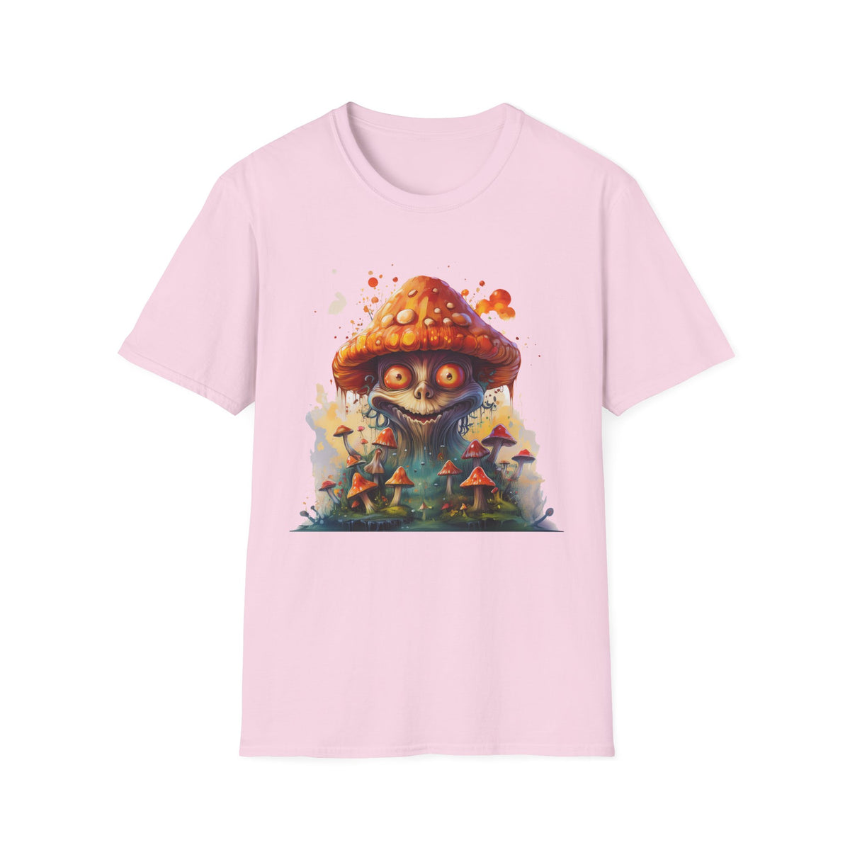 Funny Mashroom Cartoon  Graphic Tee Gildan Unisex 100 Cotton Tee Shirt c19