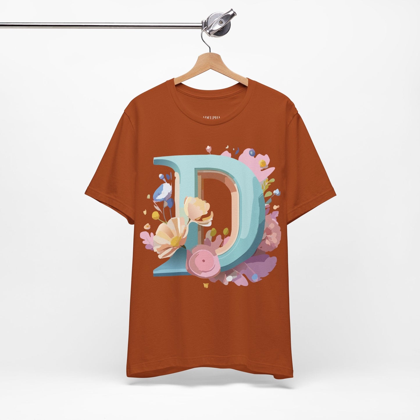 Adelpha Vintage Letter D Shirt Unisex Graphic Tee for Everyday Comfort and Style