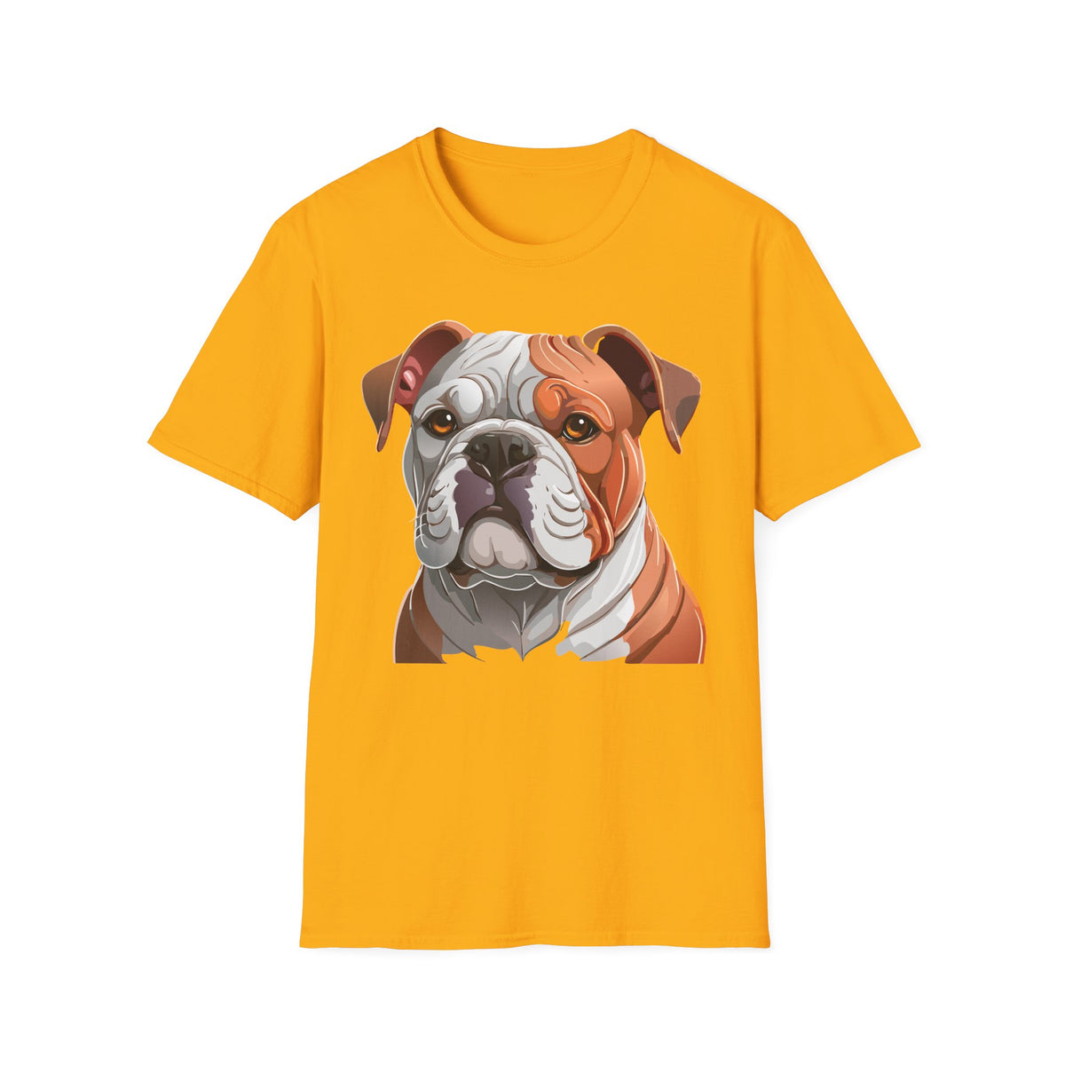 Bulldog Face T-Shirt | English Bulldog Illustration