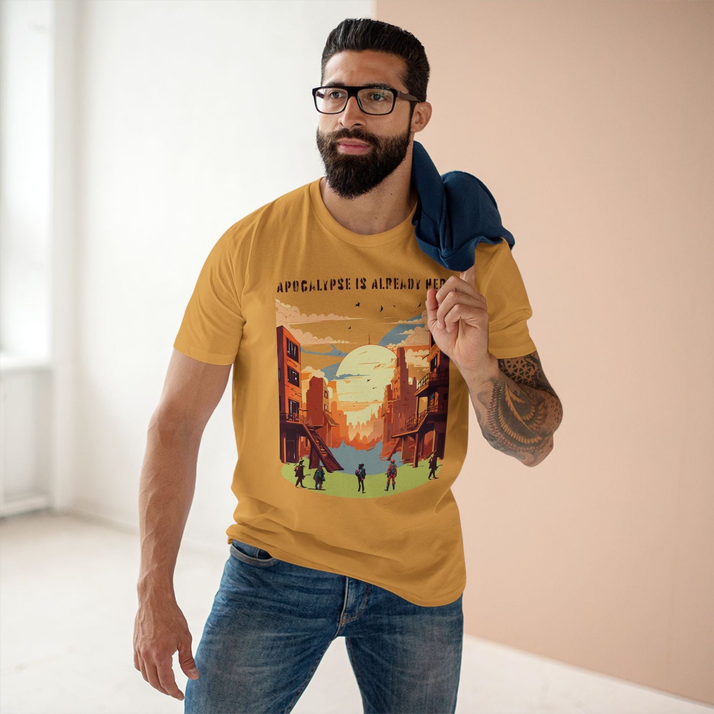 Cataclysm Doomsday Shirt Unisex Premium Cotton Tee Original Art Design Retro2Nova