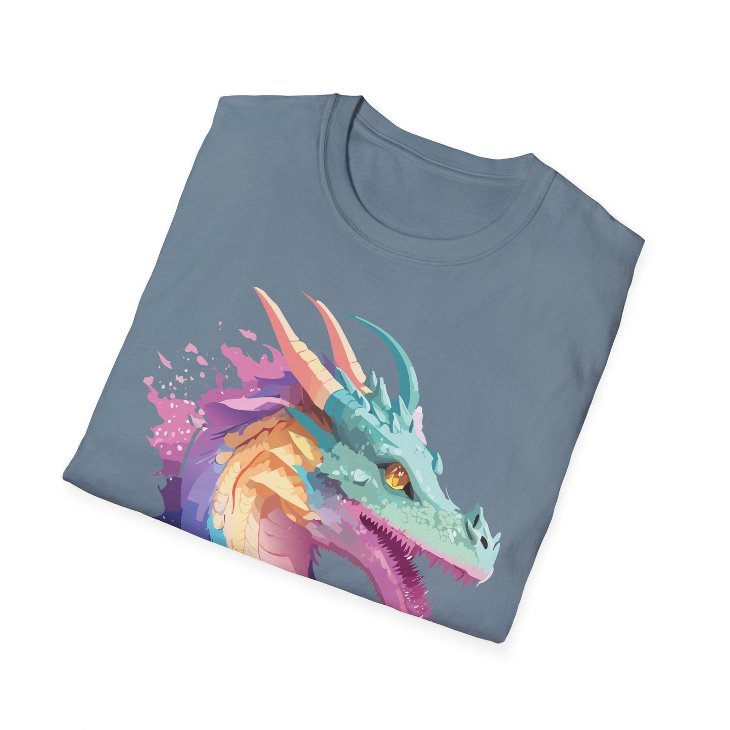 Dragon Graphic Tee Unisex Short Sleeve Dragon Shirt With Animal Design Gildan SoftStyle 64000