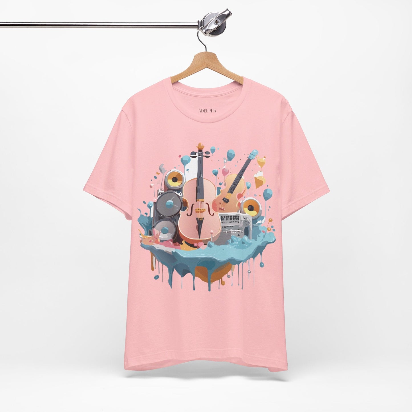 Adelpha Vintage Inspired Music Graphic T Shirt Unisex Jersey Short Sleeve Tee Artwork