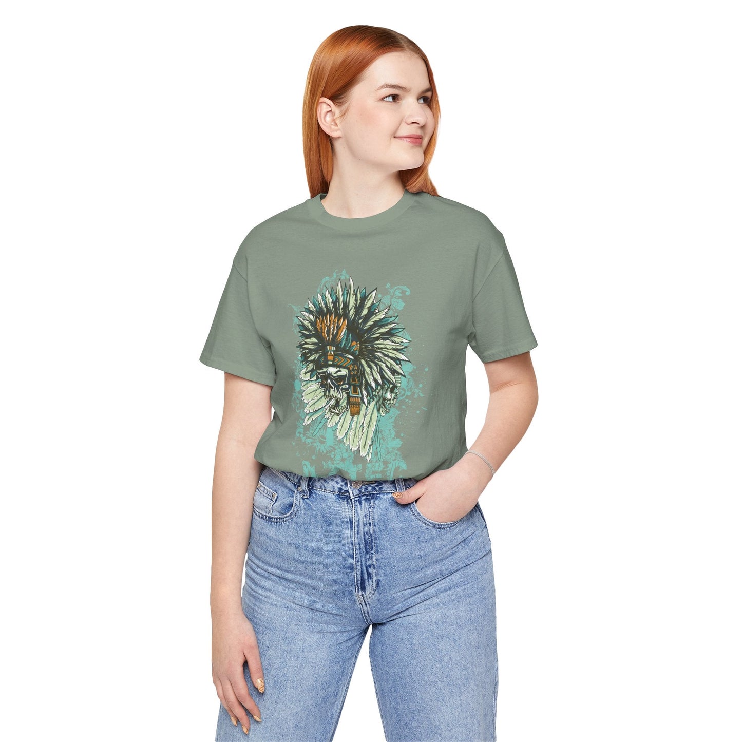Skull Graphic Design Unisex Cotton Tee Shirt Art-14
