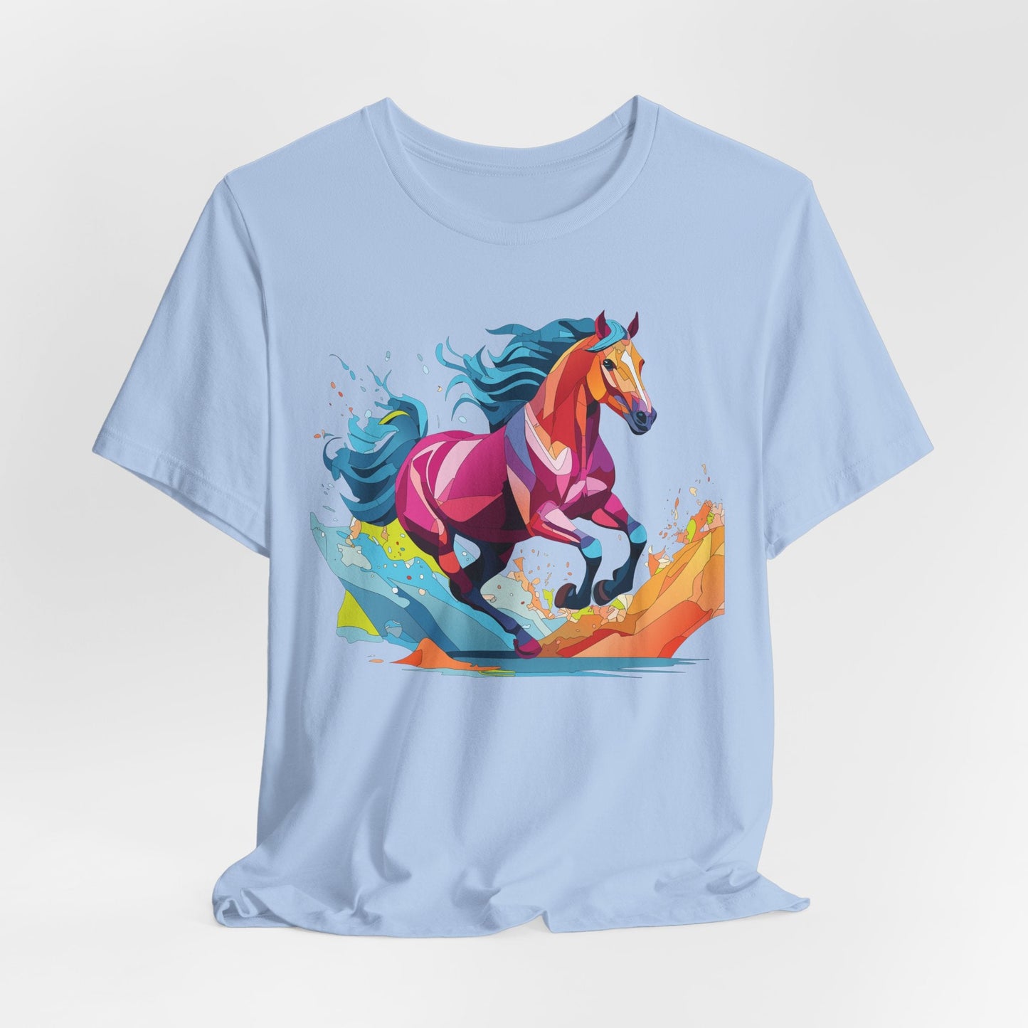 Unisex Animal Tee Shirt With Wild Animals Art Design Short Sleeve Casual Wear Everyday