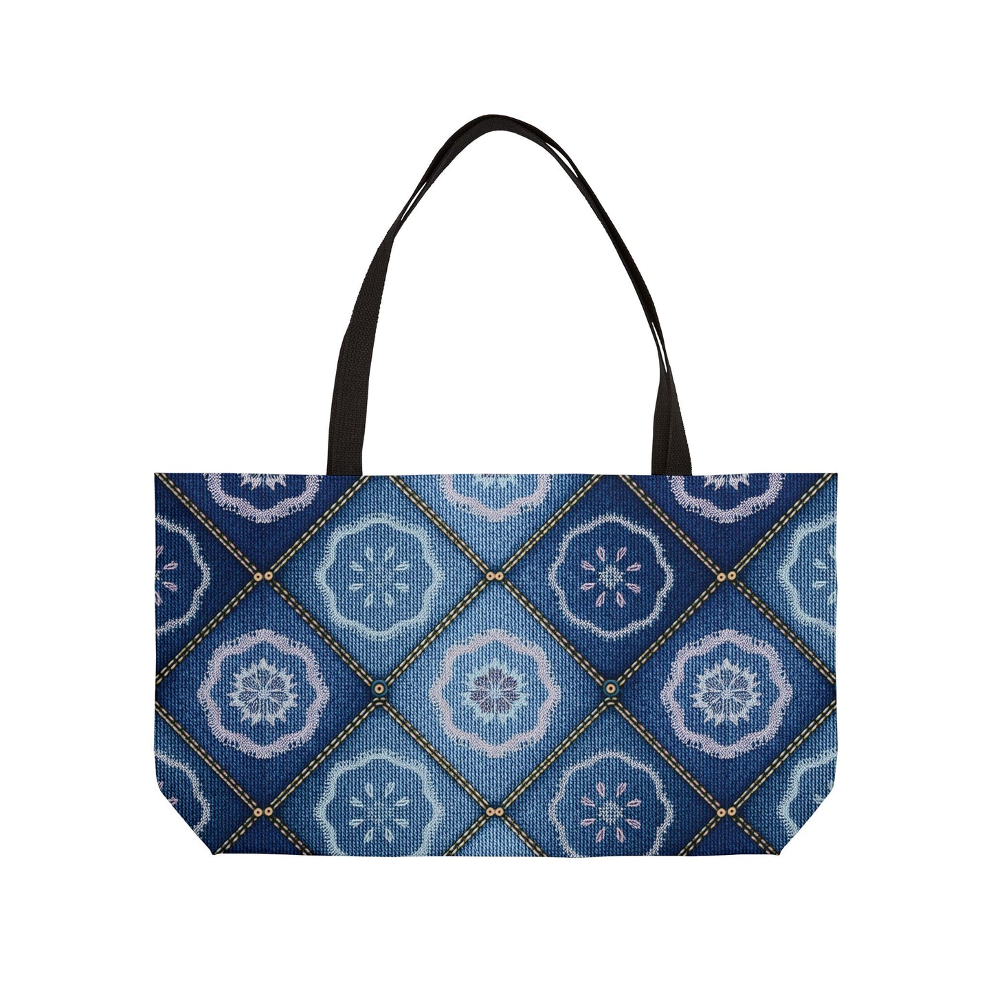 Denim Print Yoga Bag High-Quality 100% Spun Poly 24x13 Canvas Bag 99