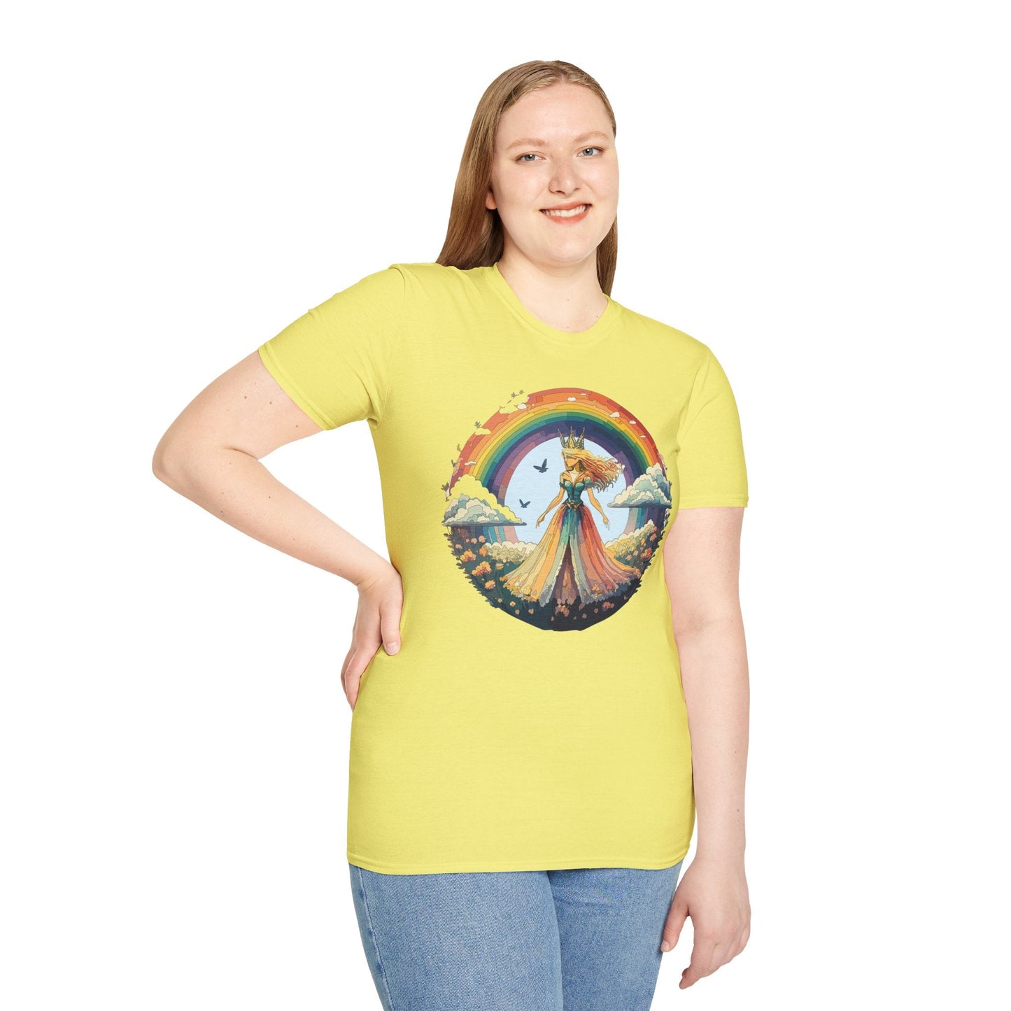 Womens Graphic T Shirt Art Design Tee Softstyle 64000 Unisex Lightweight Cotton Fabric