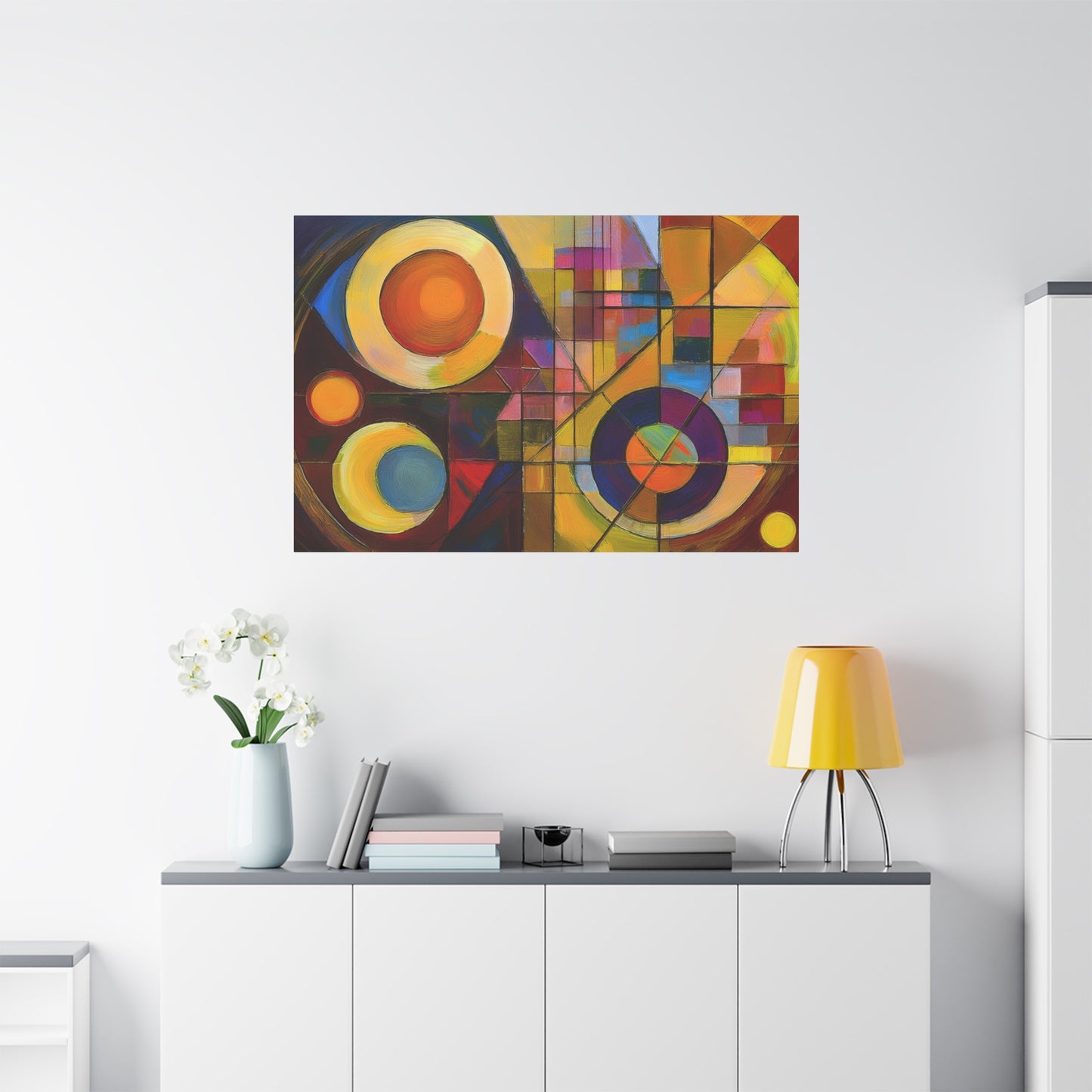 Abstract Oil Painting Print Canvas 24x16, 30x20, 36x24, 48x32, 60x40 Bright Latex Inks, Pine-Wood Inner Frame ABH-7