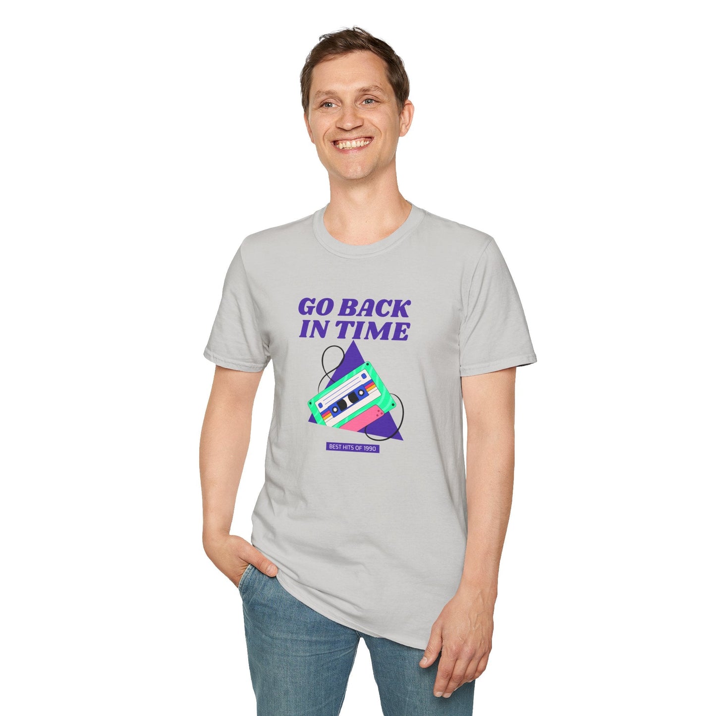 Retro Go Back In Time Cassette T-Shirt Unisex Cotton