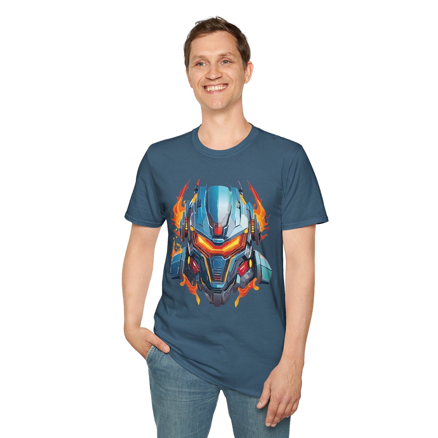 Cyborg Tee Unisex Robot Terminator Shirt Softstyle Gildan 64000 Short Sleeve Art Design