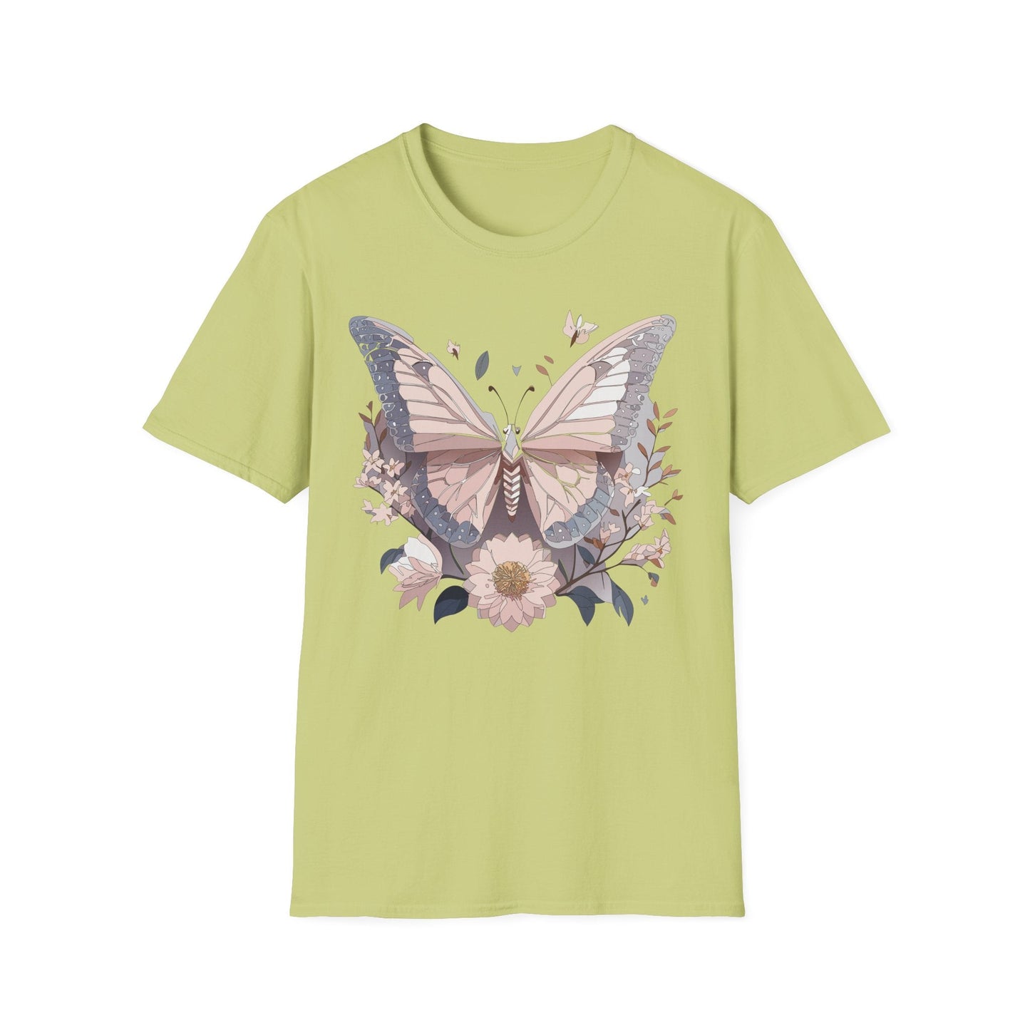 Butterfly Shirt Unisex Gildan Softstyle 64000 Monarch Butterfly Tee 100 Percent Ring Spun Cotton