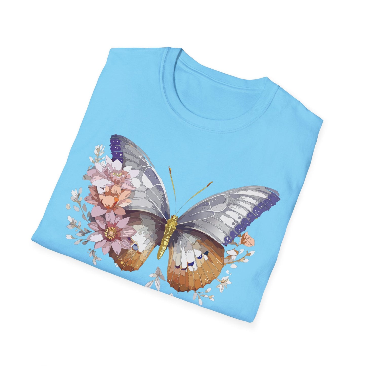 Butterfly Shirt Unisex T Shirt 100 Percent Ring Spun Cotton Gildan Softstyle Tee