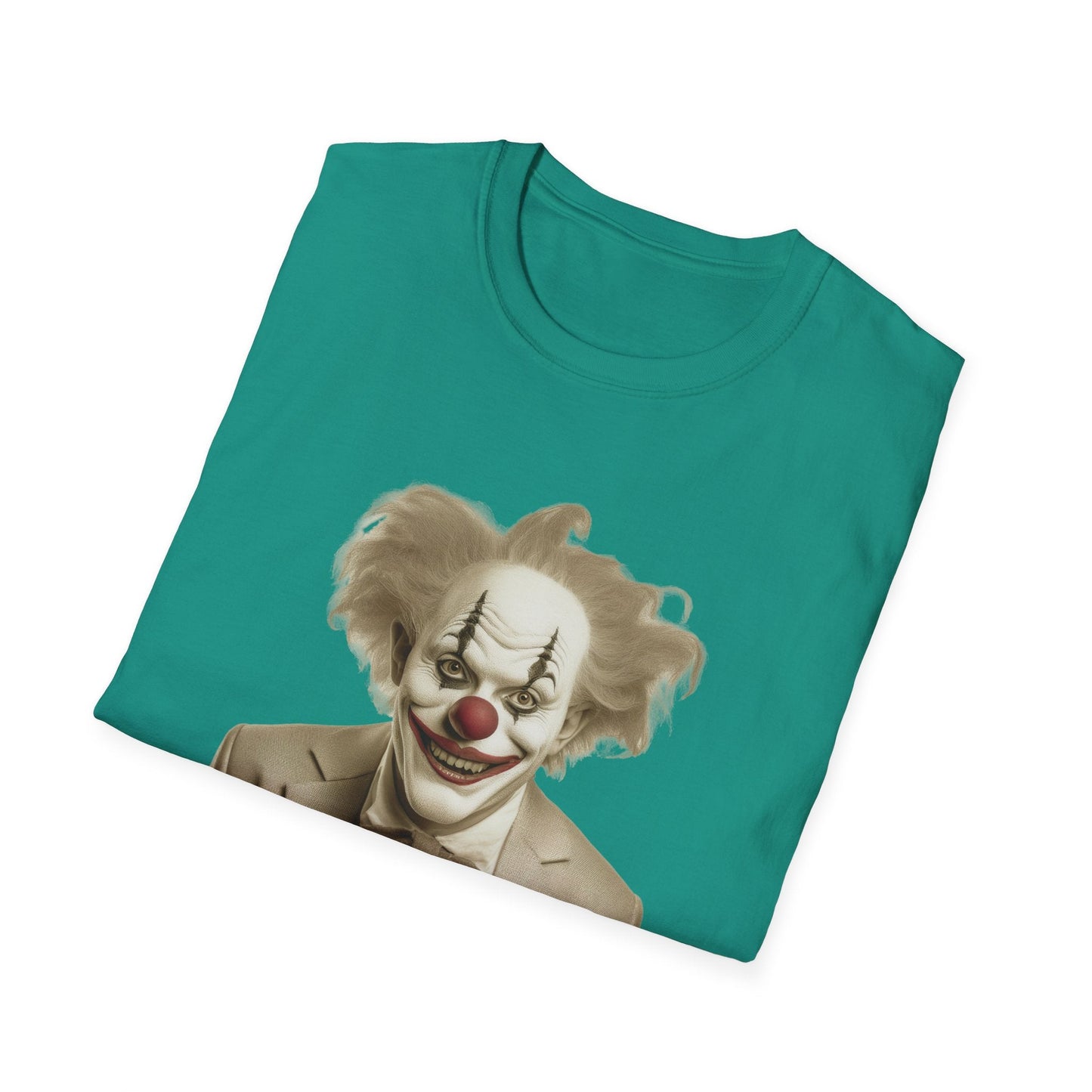 Unisex Clown Shirt Funny Man Circus Tee Softstyle 64000 Cotton Gildan Tee Lightweight Breathable