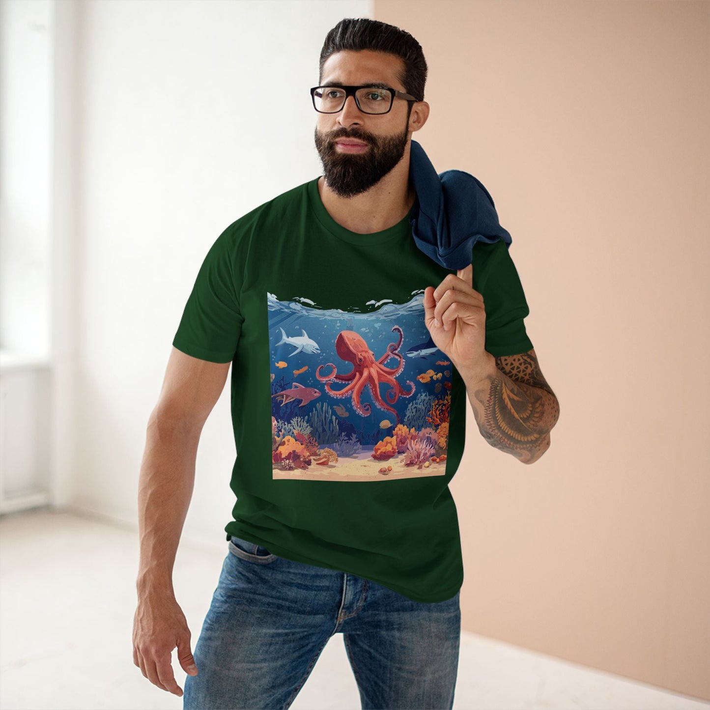 Ocean Shirt Ocean Pacific OP 18 Unisex Premium Cotton Art Tee With Original Art Design Retro2Nova