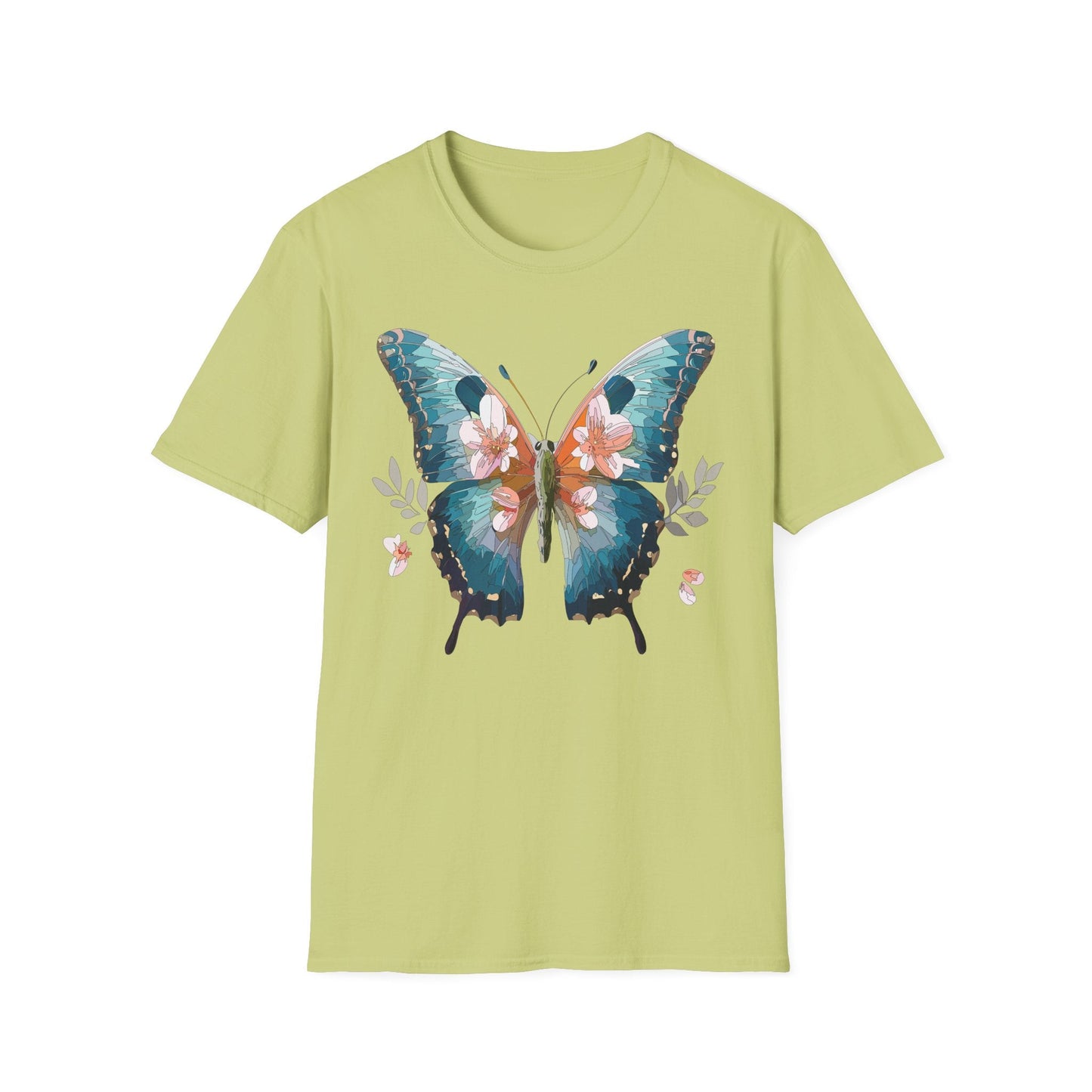 Butterfly Shirt Unisex T Shirt Monarch Butterfly Print Gildan Softstyle 64000 Cotton Tee Classic