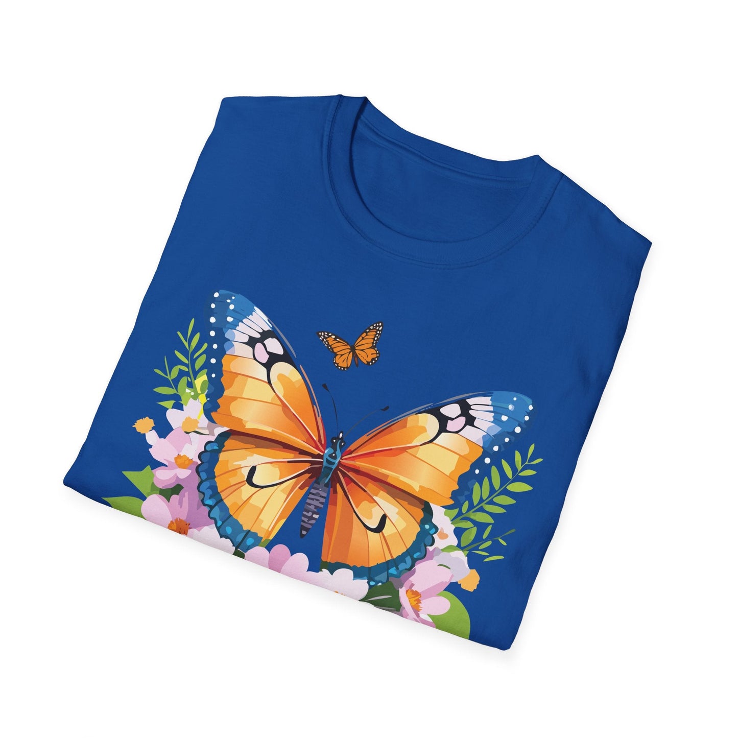 Butterfly Shirt Unisex Cotton Tee Monarch Butterfly Design Gildan Softstyle 64000 Short Sleeve