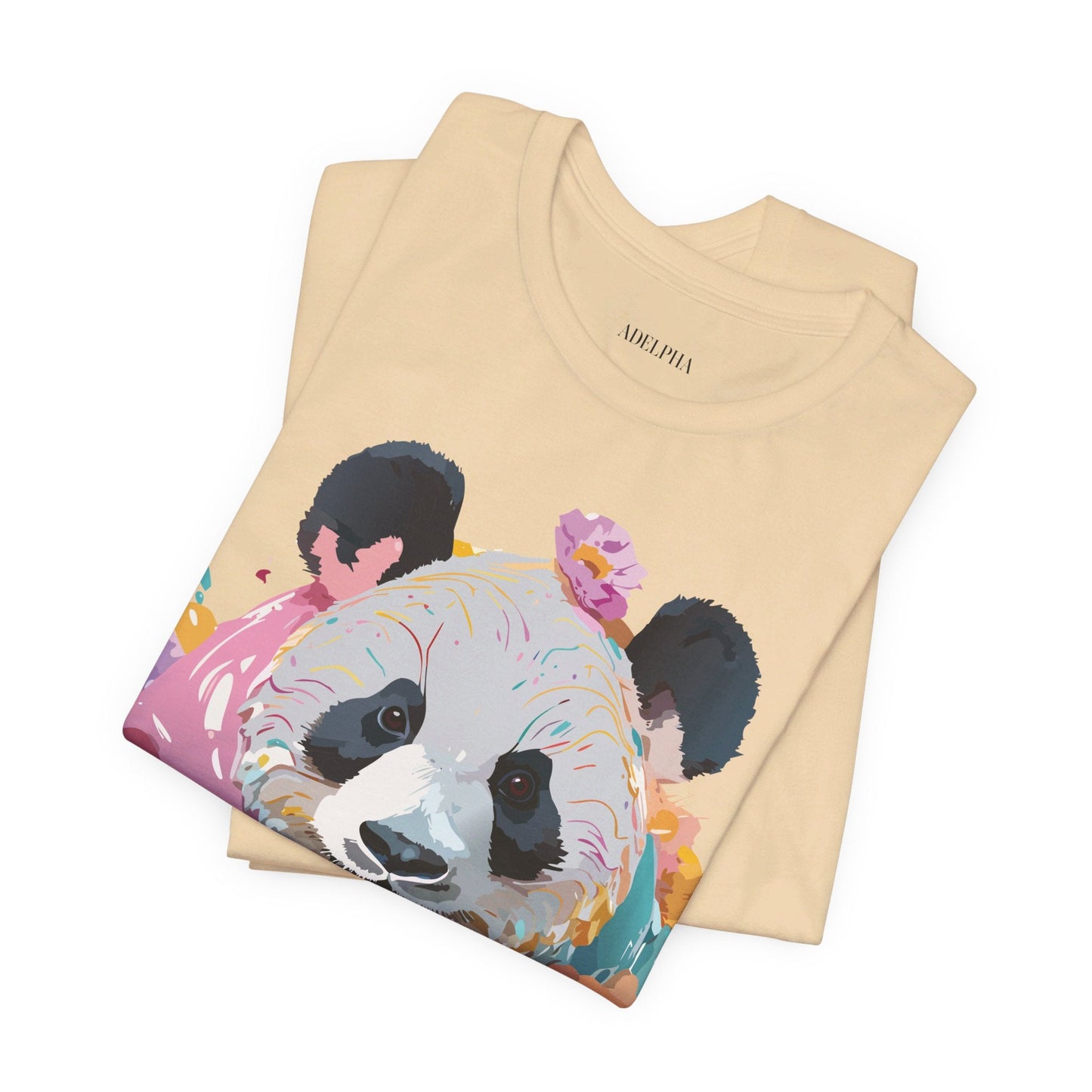 Panda Premium Graphic Tee Unisex Jersey Short Sleeve By Adelpha Vintage Inspired Artwork
