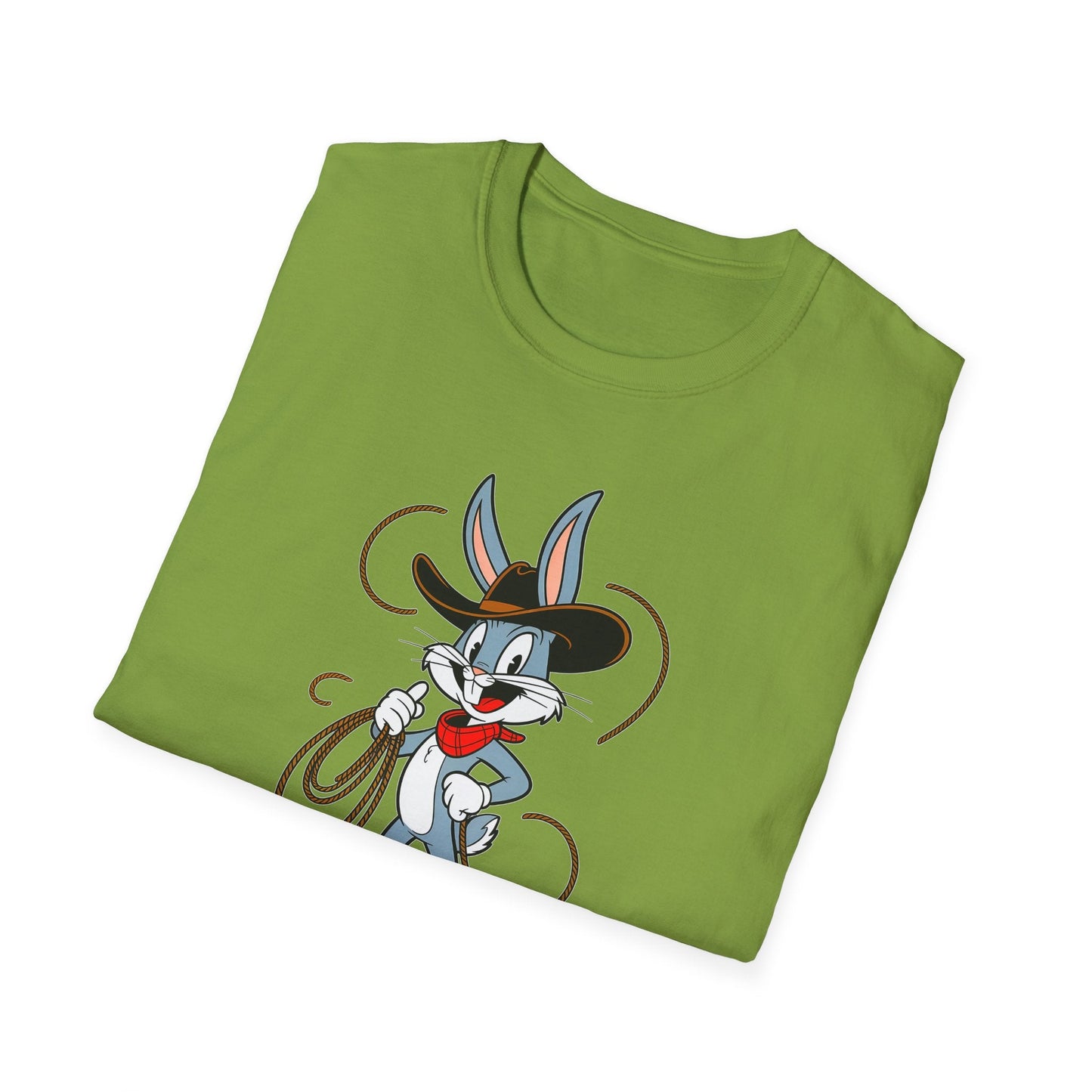 Bugs Bunny T Shirt Unisex Gildan Softstyle 64000 Cartoon Animation Tee With Art Design Artwork