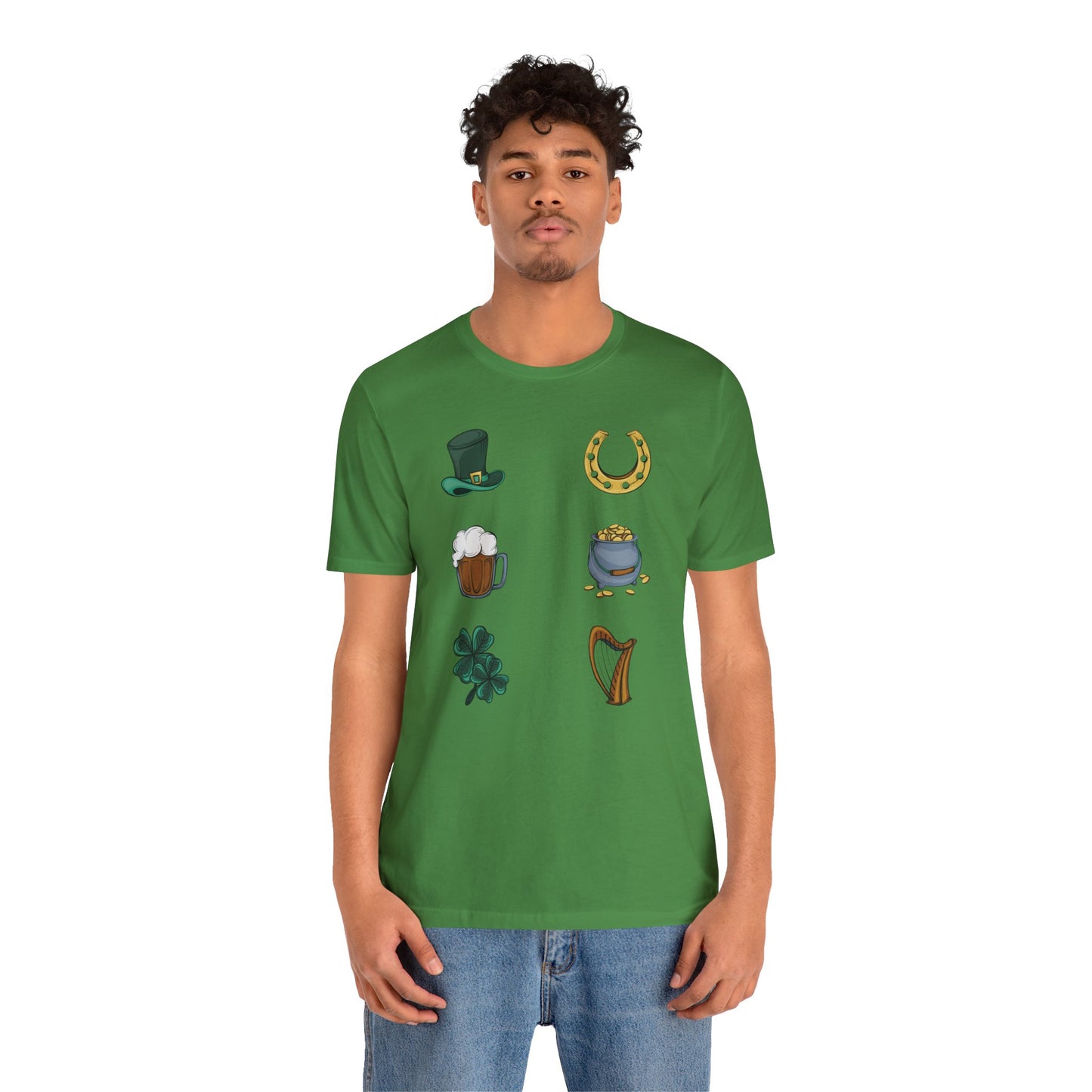 Unisex Cotton Tee Shirt with Lucky Prints