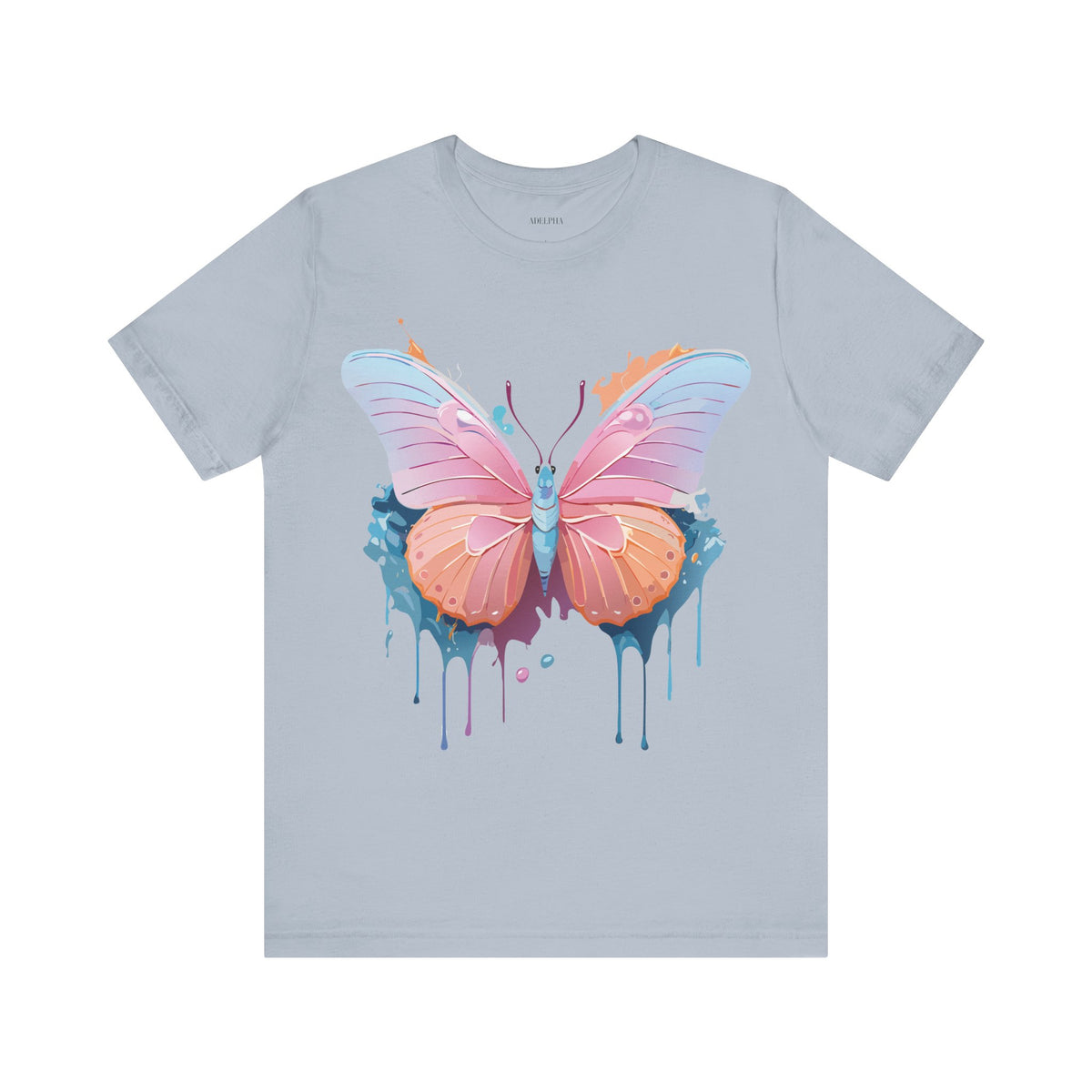 Butterfly Graphic Unisex Cotton Bella+Canvas Tee with Art Design n10