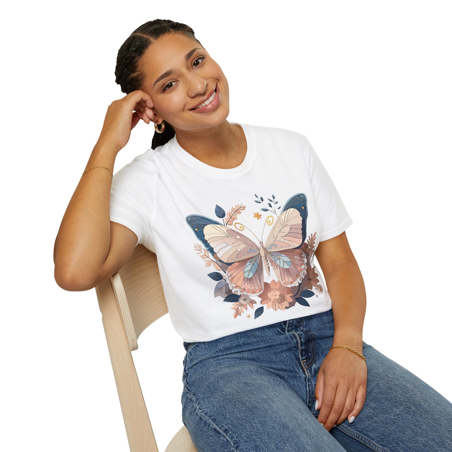Monarch Butterfly Shirt Unisex Softstyle T Shirt 100 Percent Ring Spun Cotton Gildan 64000
