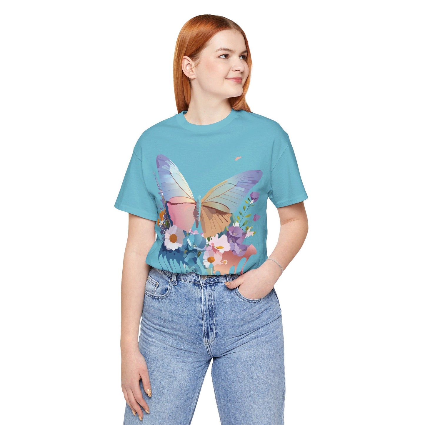 Butterfly Graphic Tee Unisex Vintage Inspired Art Design by Adelpha